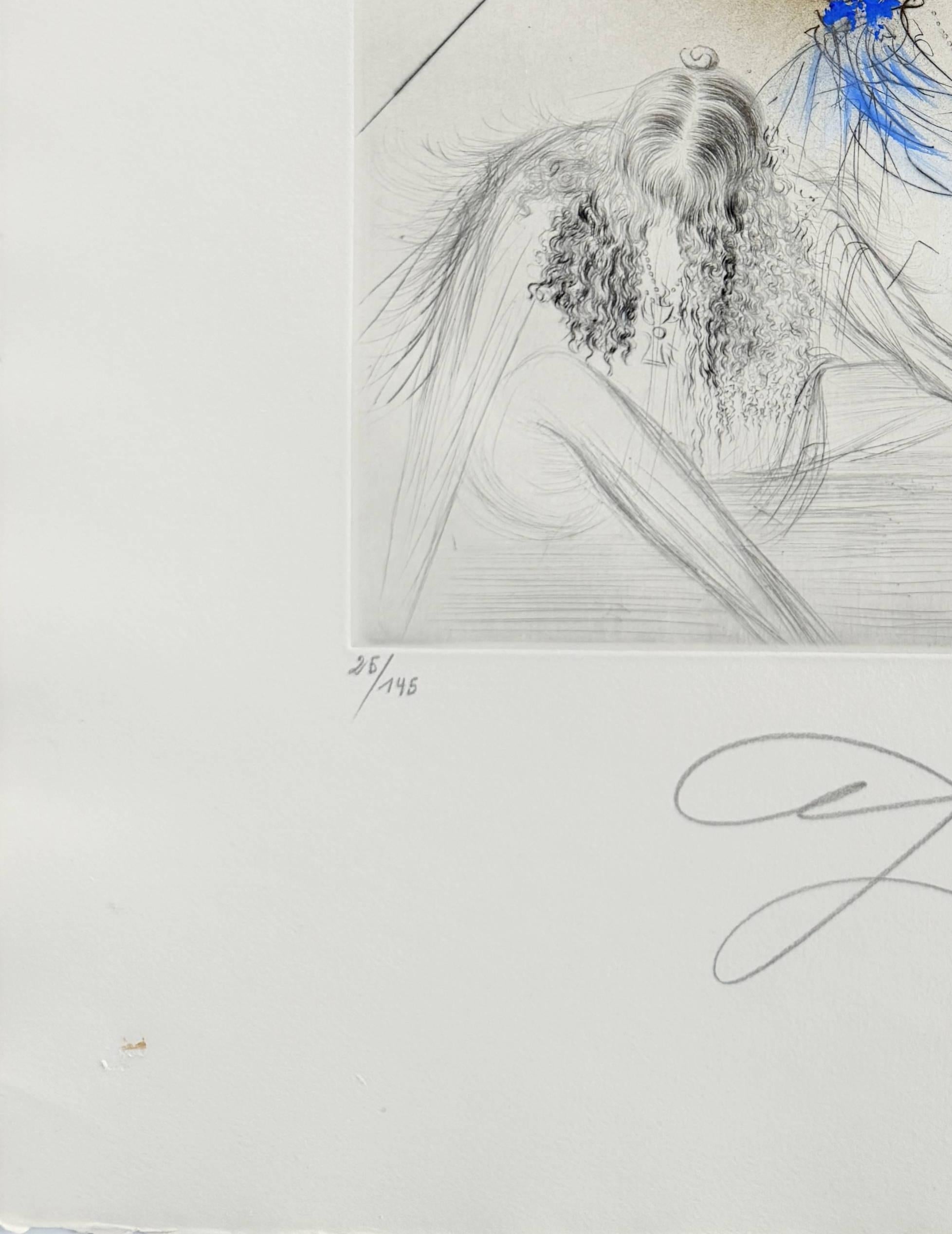 Le Vieil Hippy (The Old Hippy) - Gray Print by Salvador Dalí