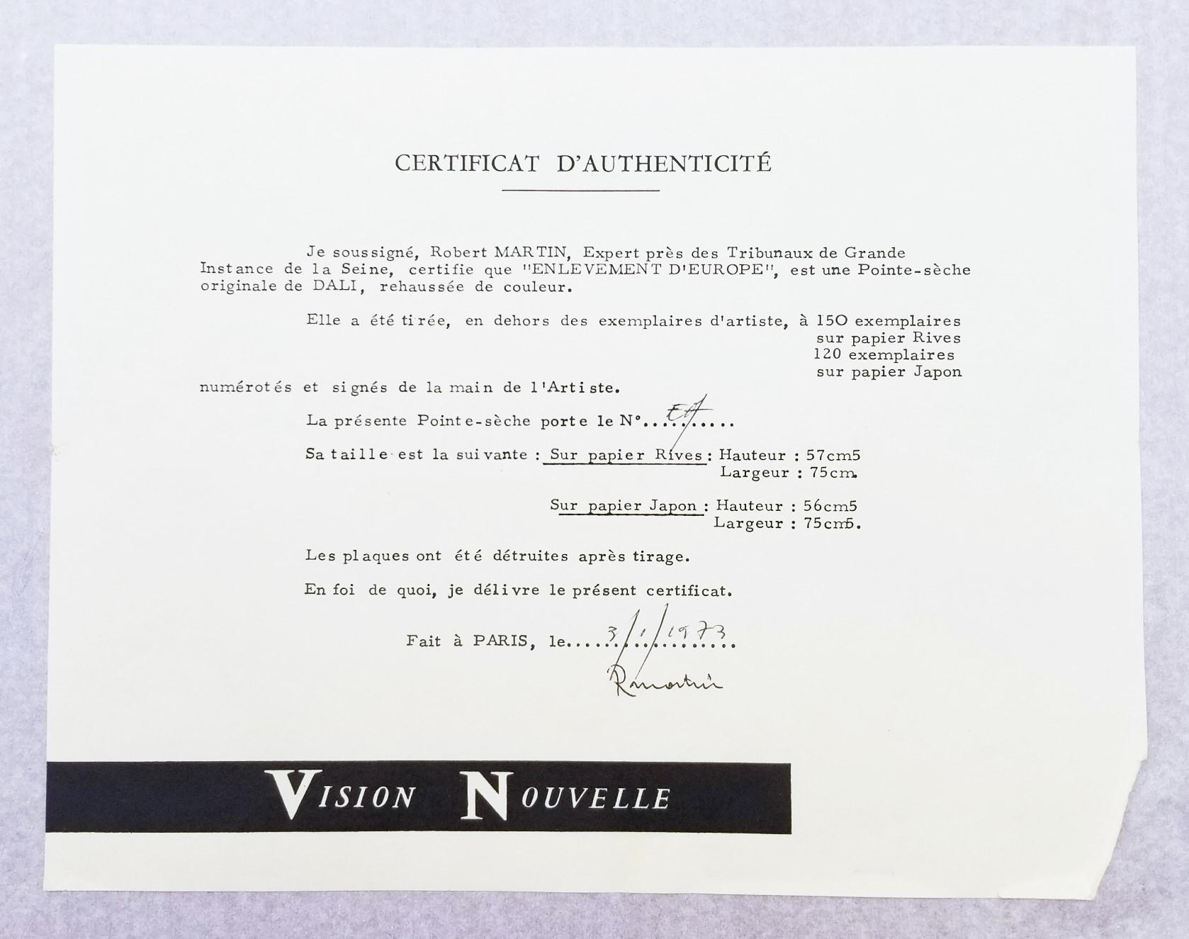 Le Viol d'Europe (The Rape of Europa) /// Surrealism Salvador Dali Mythology Art en venta 14