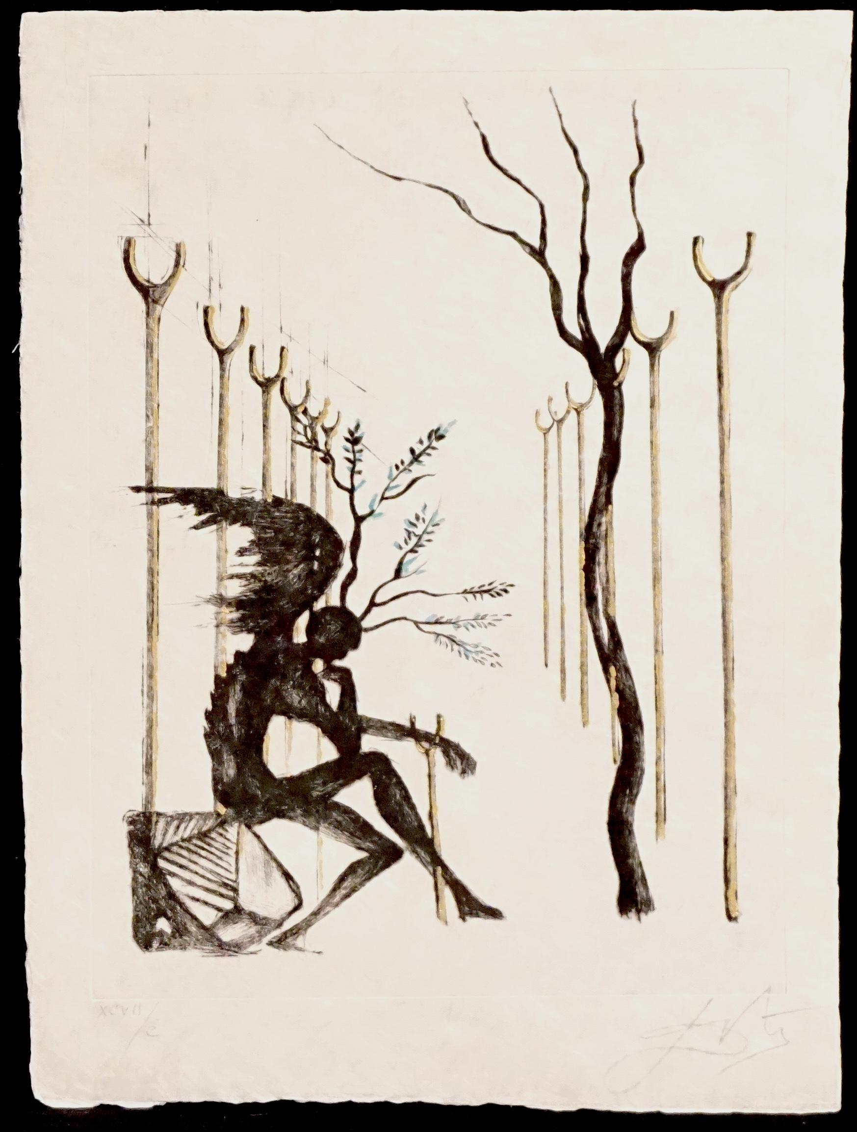 Figurative Print Salvador Dalí - Le Vitrail