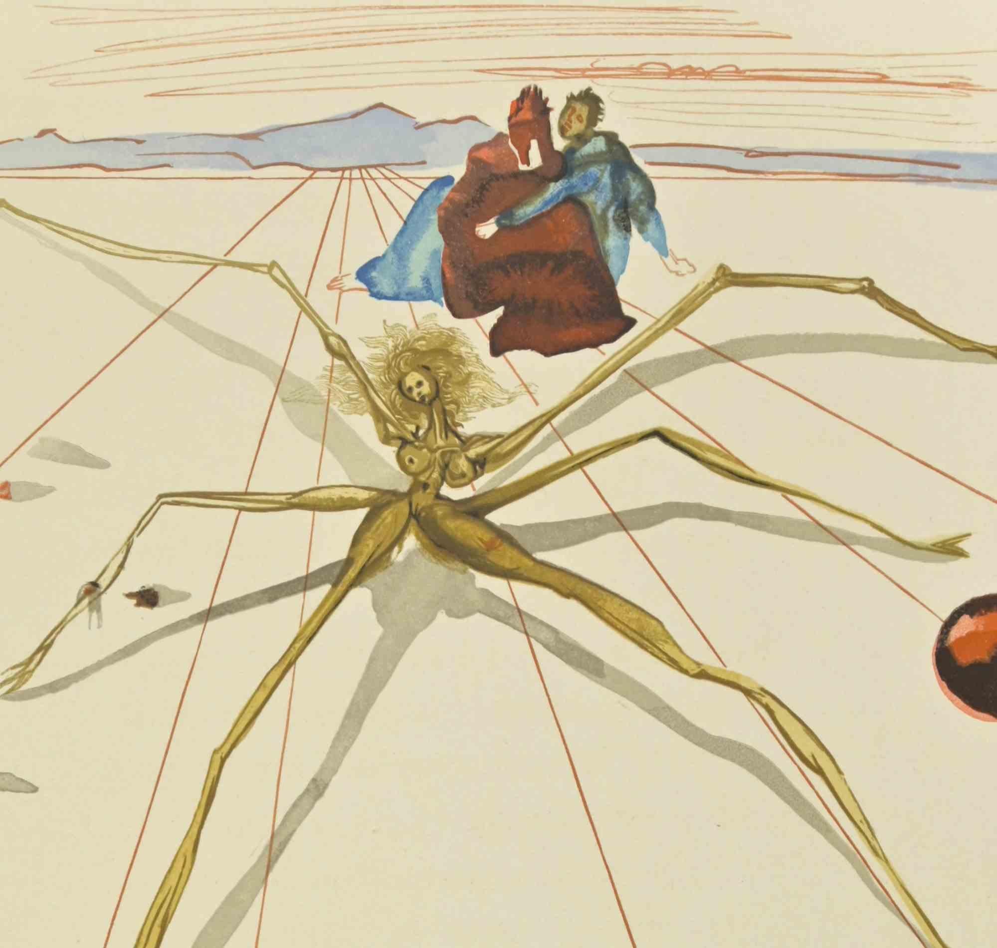 Lasciare la Terrazza della Rabbia - Xilografia - 1963 - Print Surrealismo di Salvador Dalí