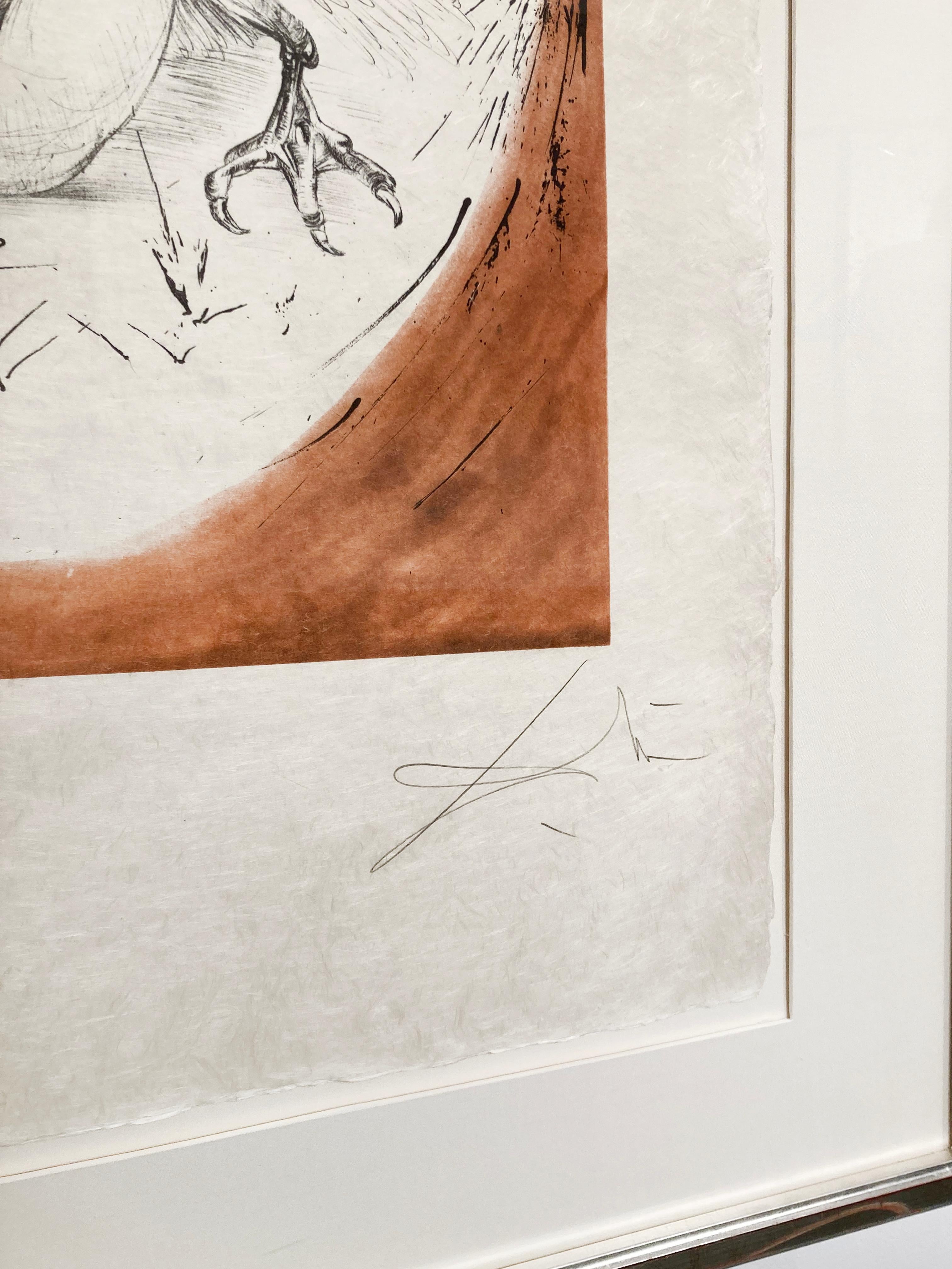 Artist:  Dali, Salvador
Title:  Leda and the Swan
Series:  The Mythology
Date:  1963
Medium:  drypoint on Japon paper
Unframed Dimensions:  30