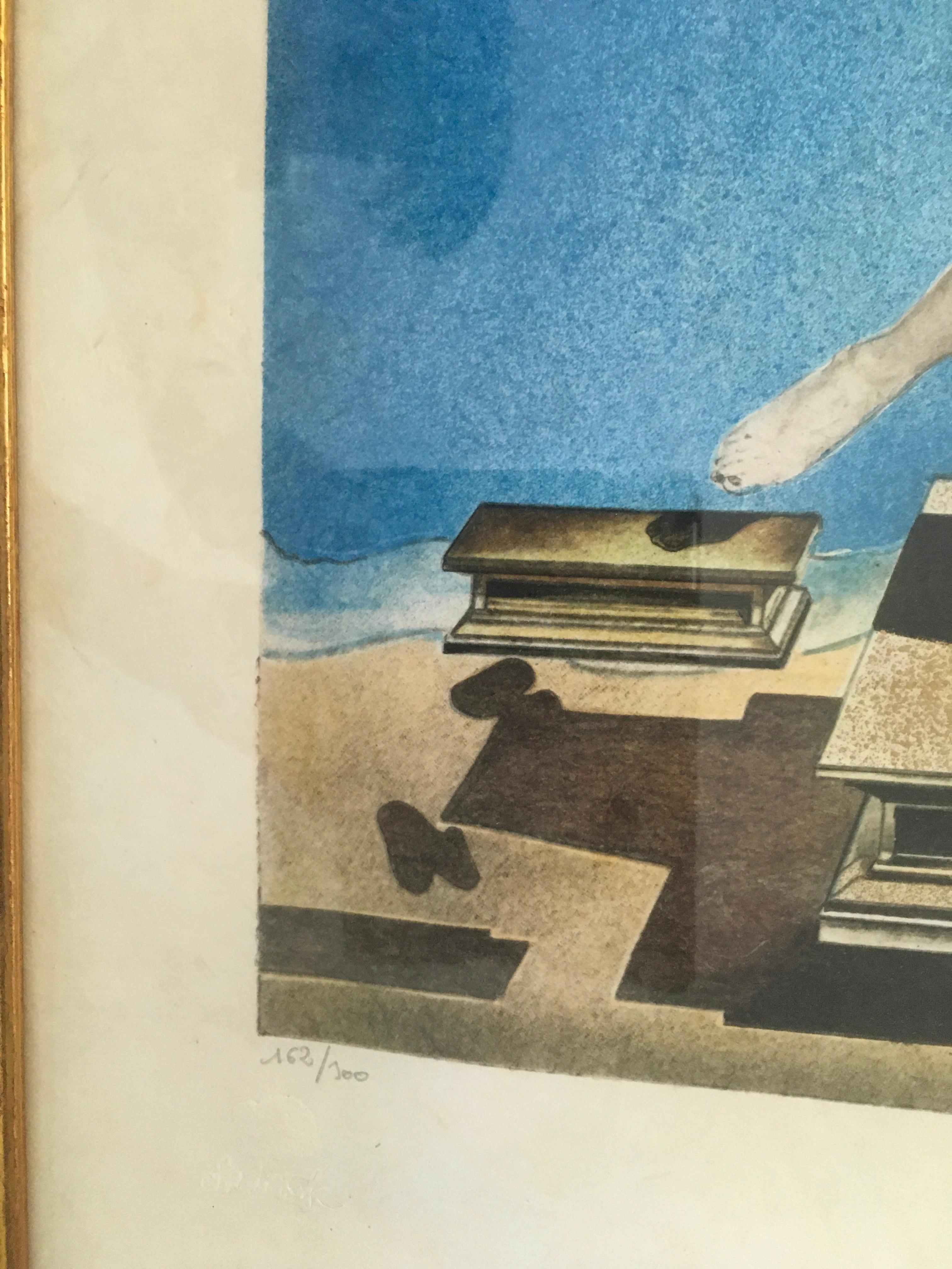 Leda Atomica, Lithograph Signed Numbered and Stamped For Sale 1