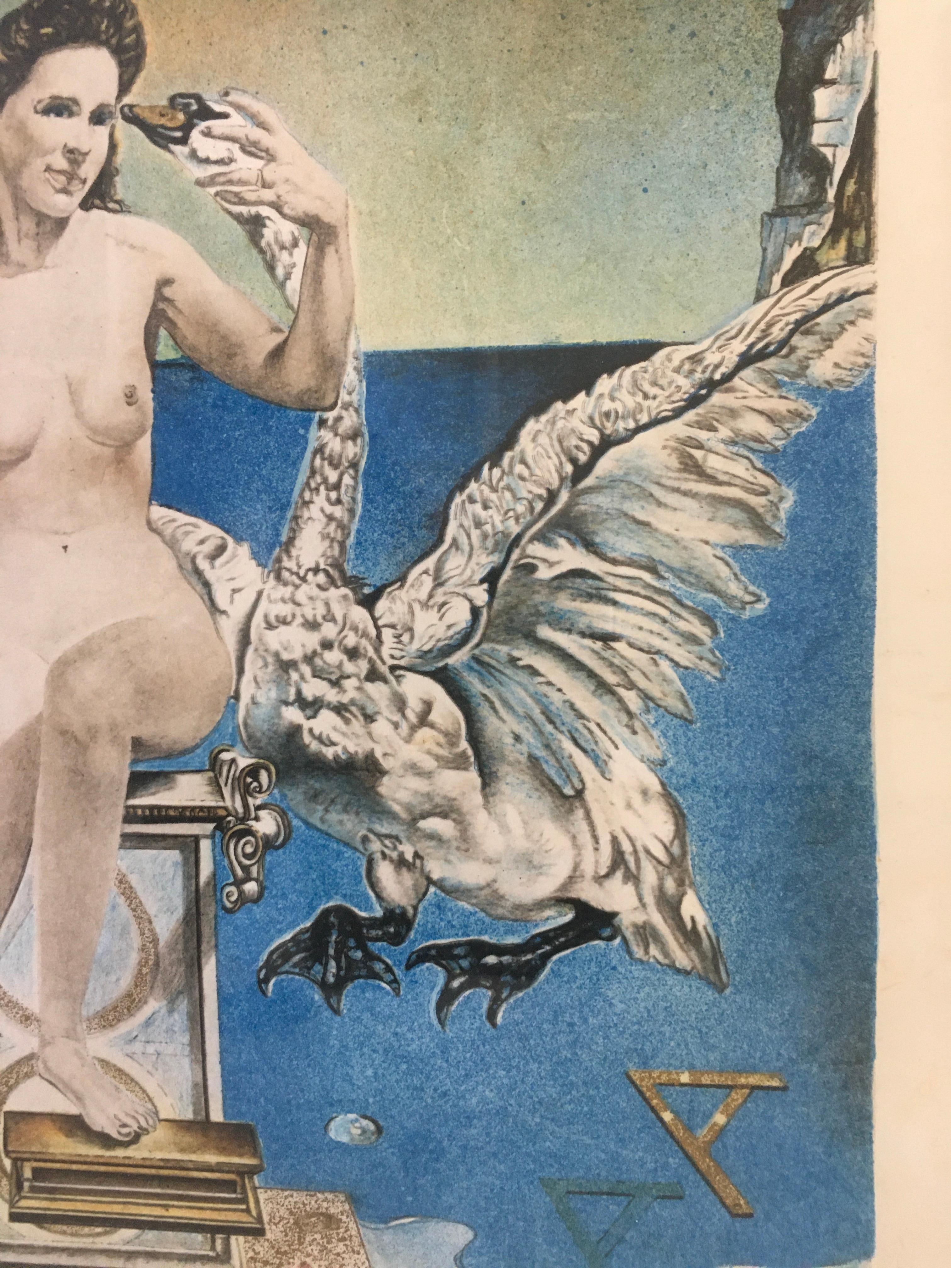 Leda Atomica, Lithograph Signed Numbered and Stamped For Sale 2