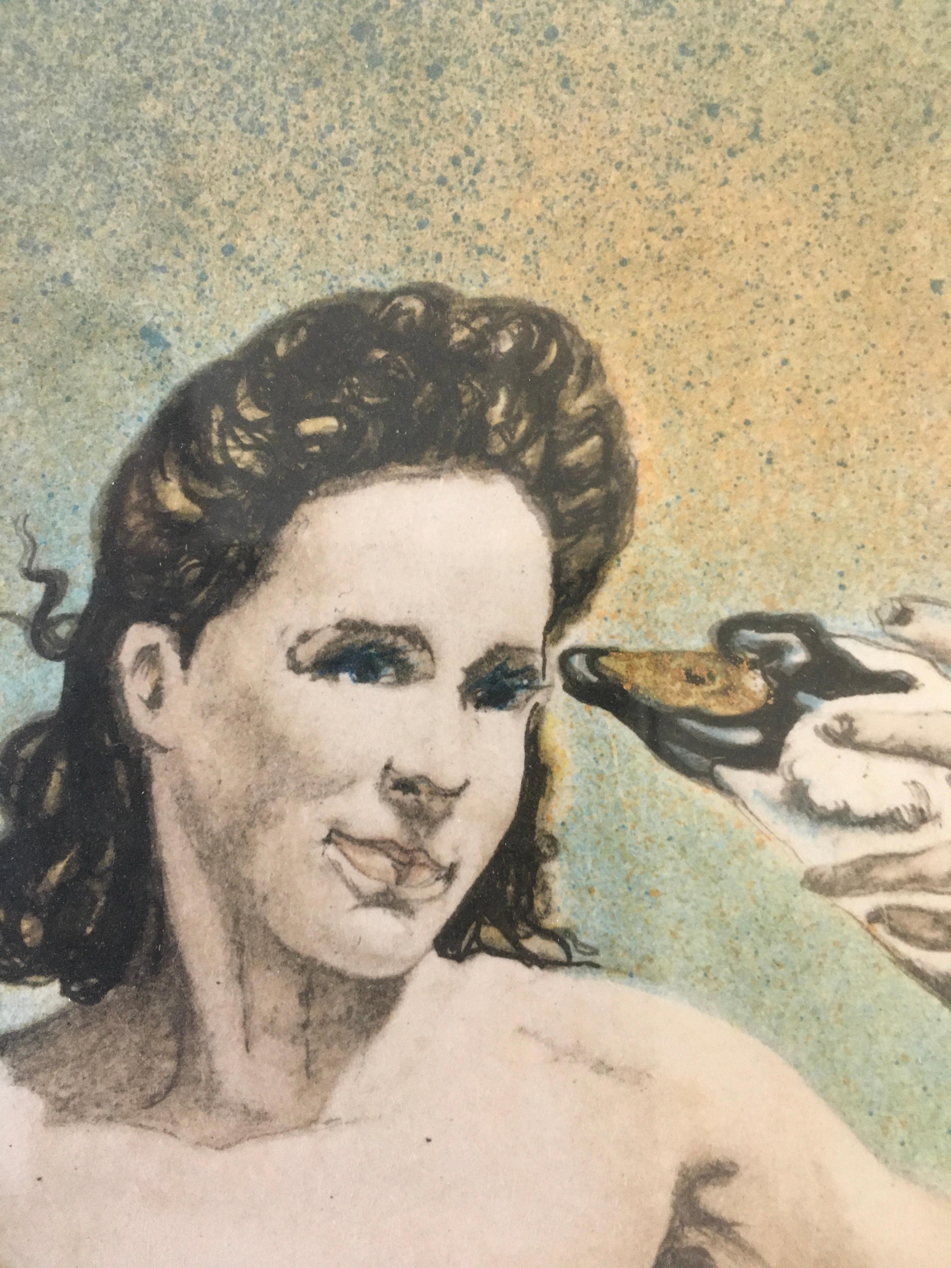 Leda Atomica, Lithograph Signed Numbered and Stamped For Sale 4