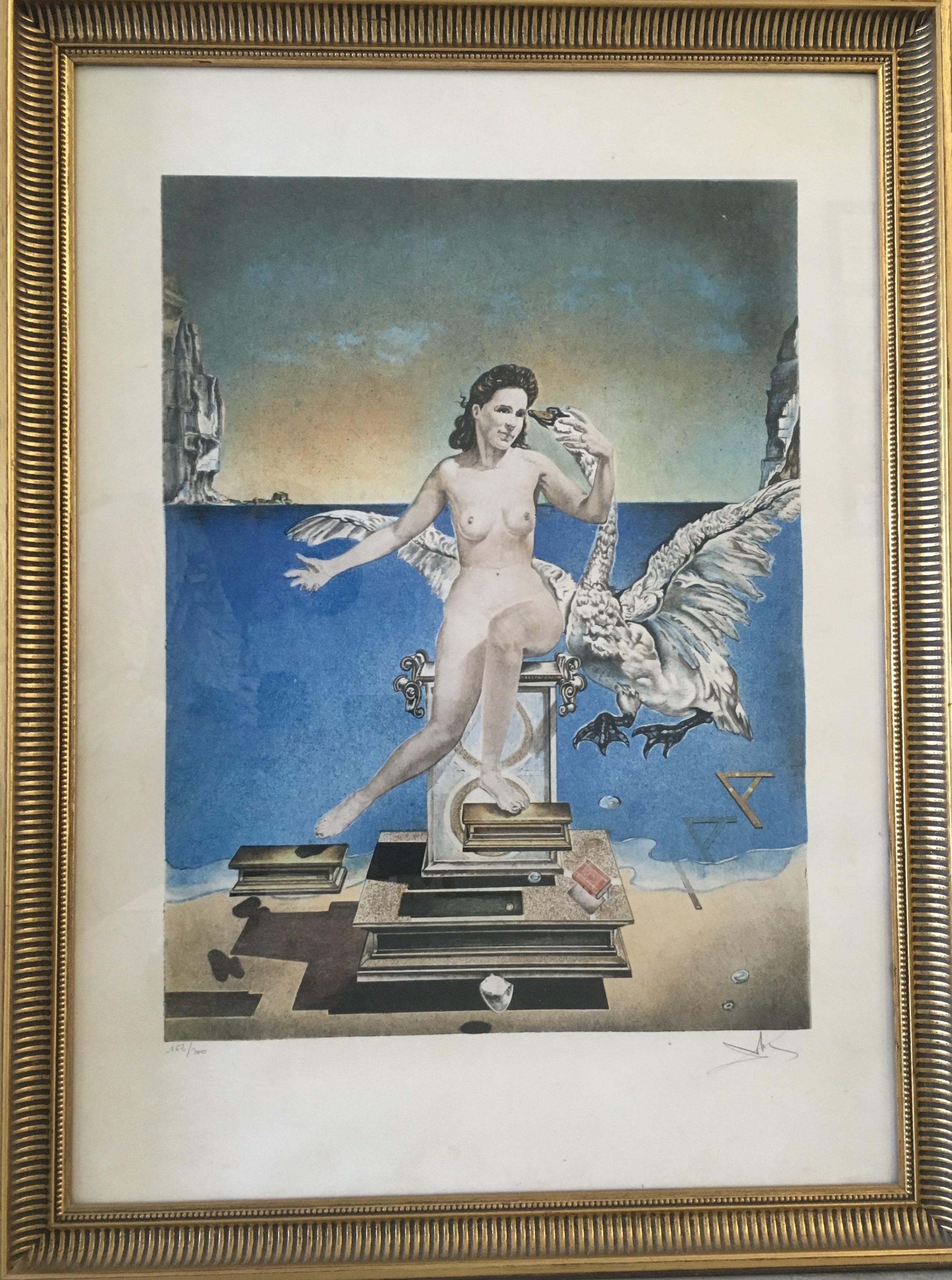 Salvador Dalí Figurative Print - Leda Atomica, Lithograph Signed Numbered and Stamped