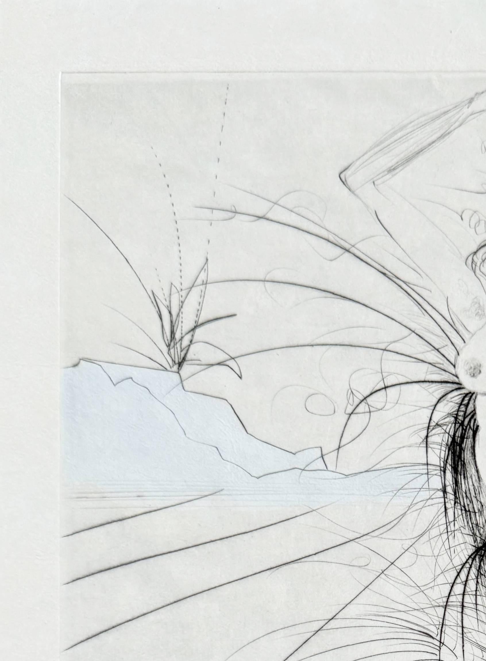 Les Aigrettes - Gray Print by Salvador Dalí