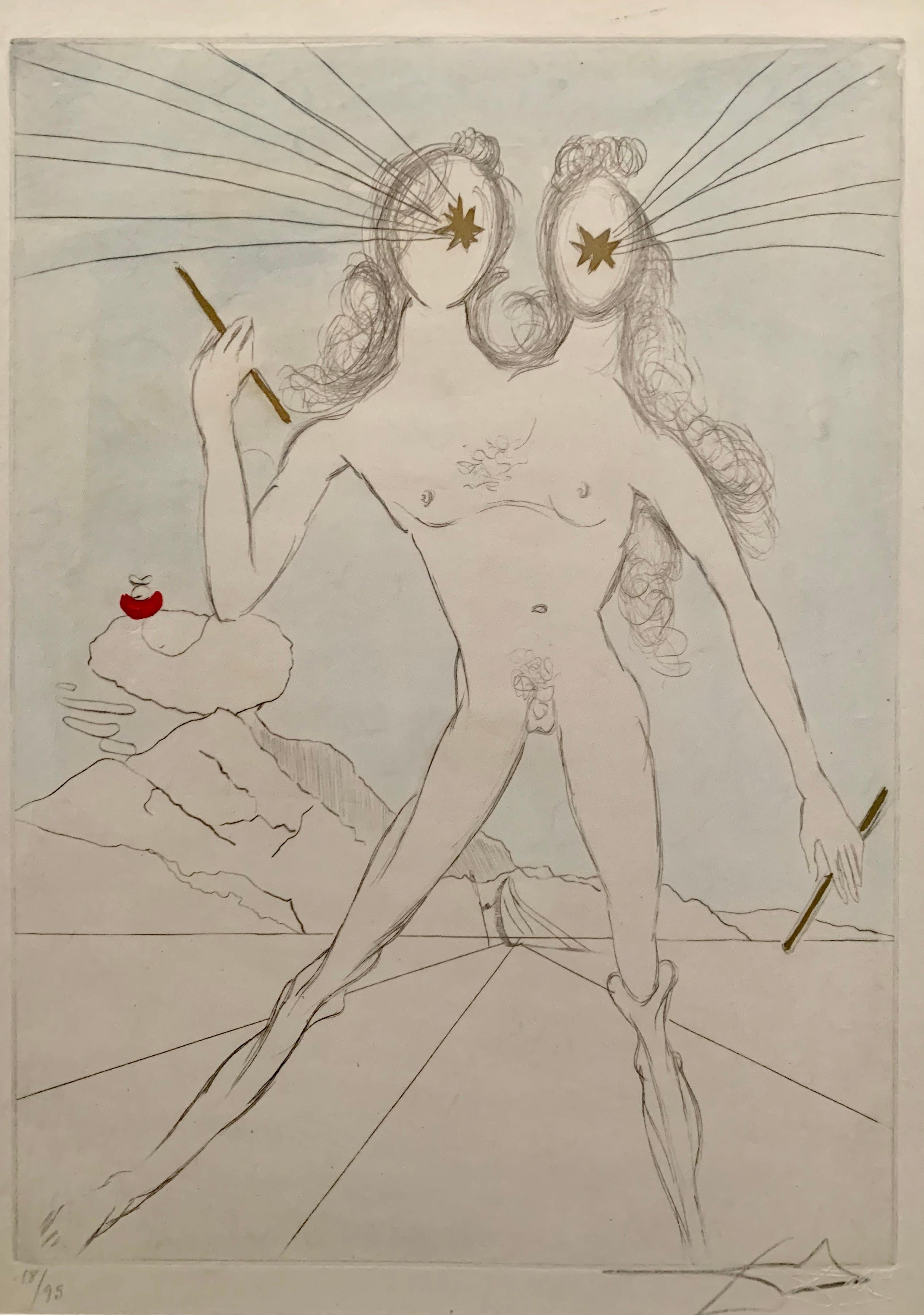 Les Amours de Cassandre- complete portfolio - Brown Figurative Print by Salvador Dalí