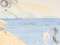 "Les Lauriers de Bonheur" [The Laurels of Happiness] Etching in Colors, 1974