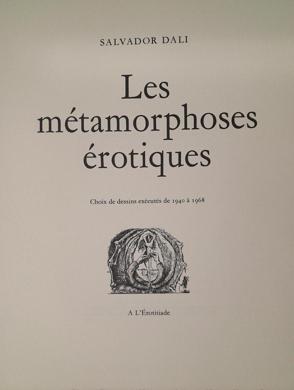 Les Metamorphoses Erotiques Libro Portfolio Rosso - Print di Salvador Dalí