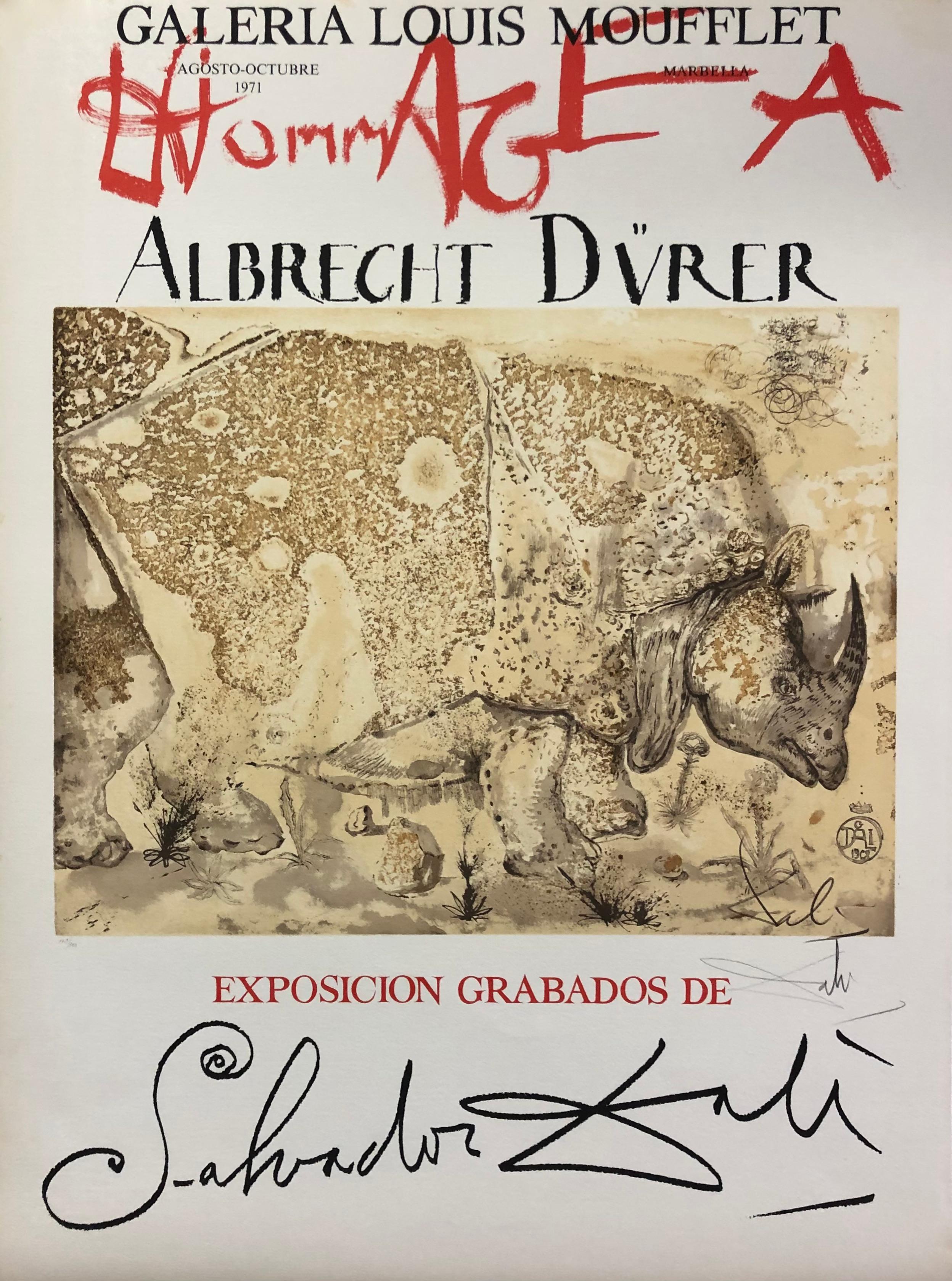 Les Rhinocéros. Tribute to Durer, 1971 - Print by Salvador Dalí