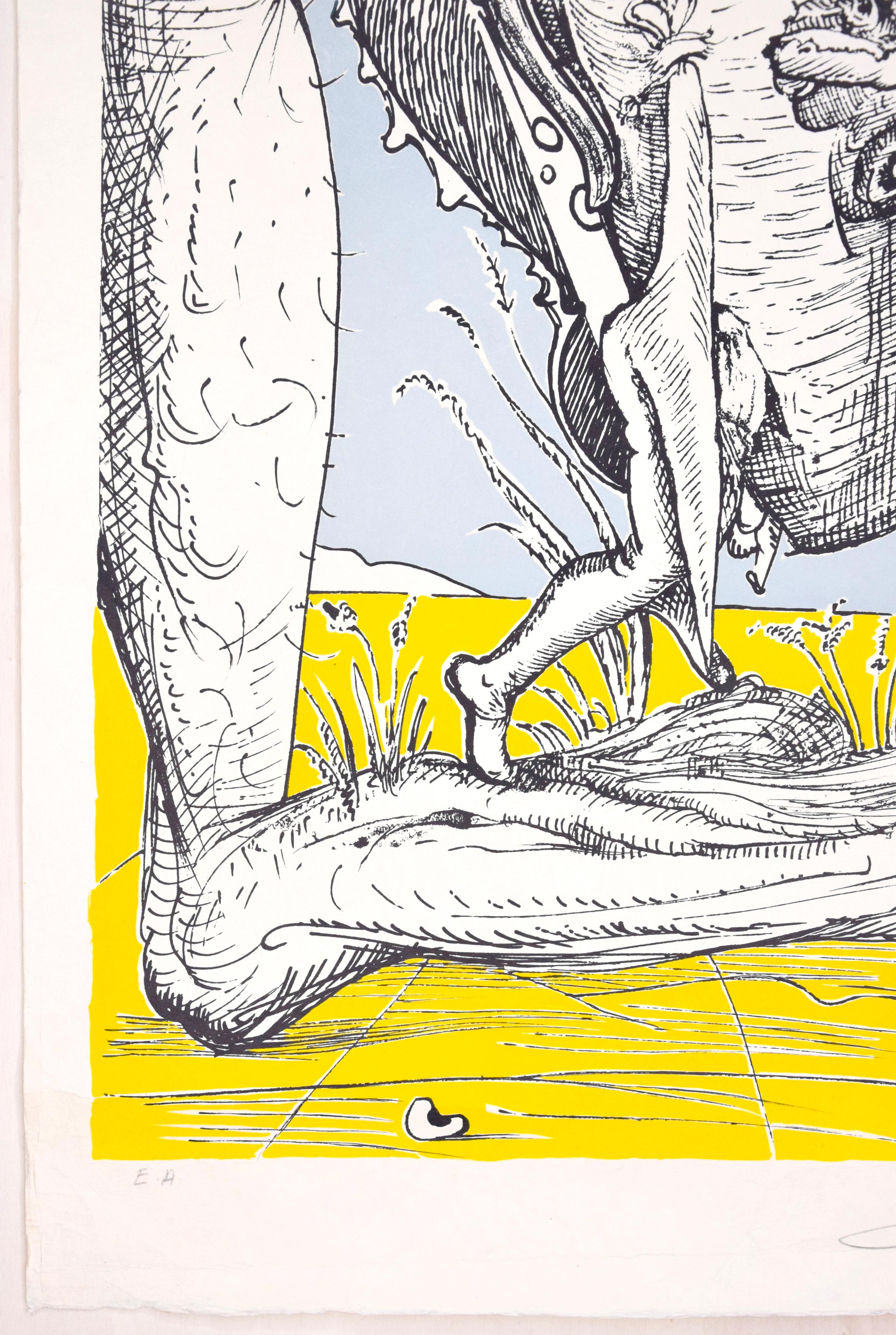 Les Songes Drôlatiques de Pantagruel - Original Litho by Salvador Dalì - 1973 - Surrealist Print by Salvador Dalí