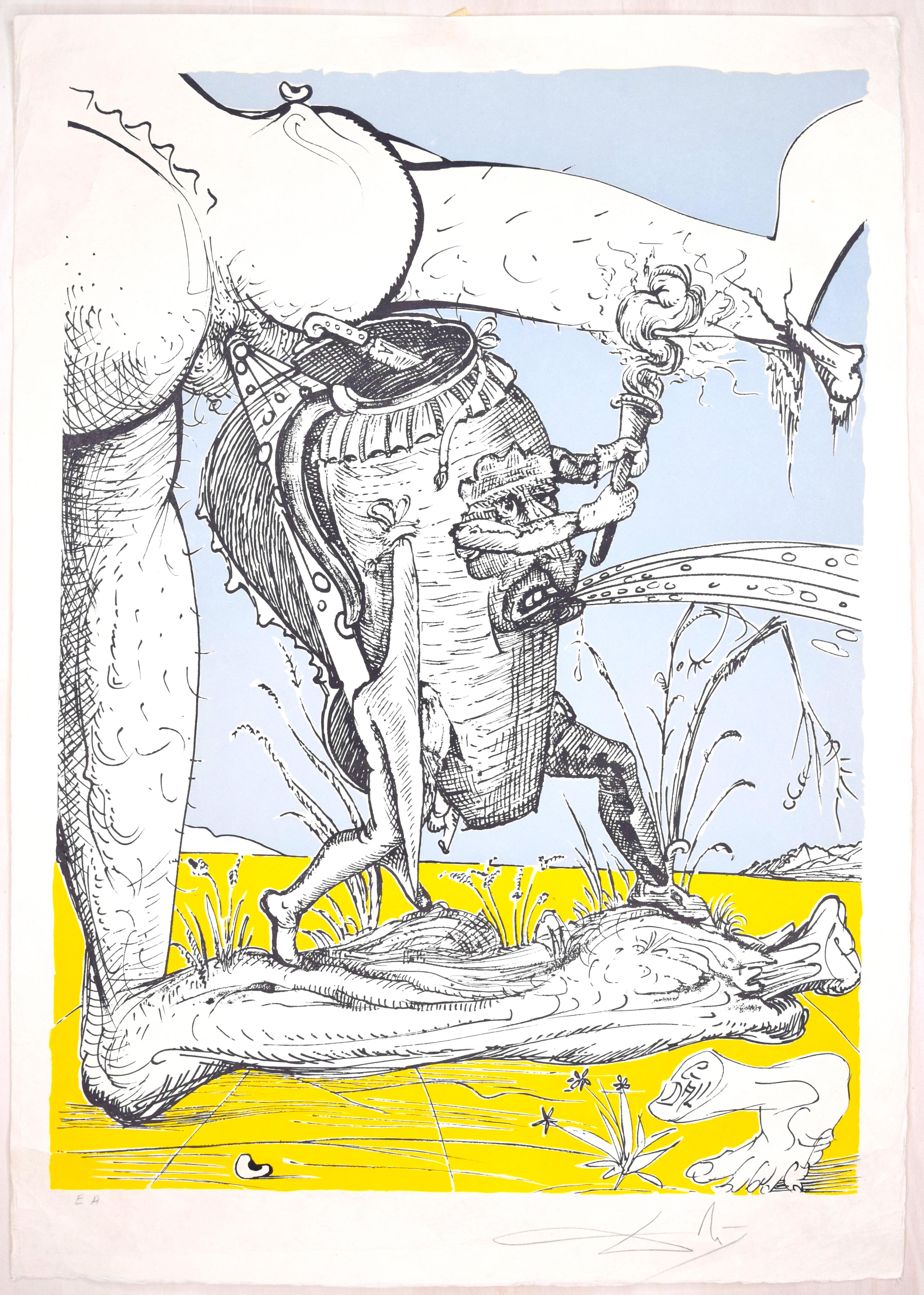 Salvador Dalí Print - Les Songes Drôlatiques de Pantagruel - Original Litho by Salvador Dalì - 1973