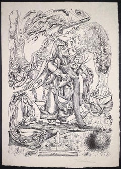 Les Songes Drôlatiques de Pantagruel - Original Lithograph by S. Dalì - 1973