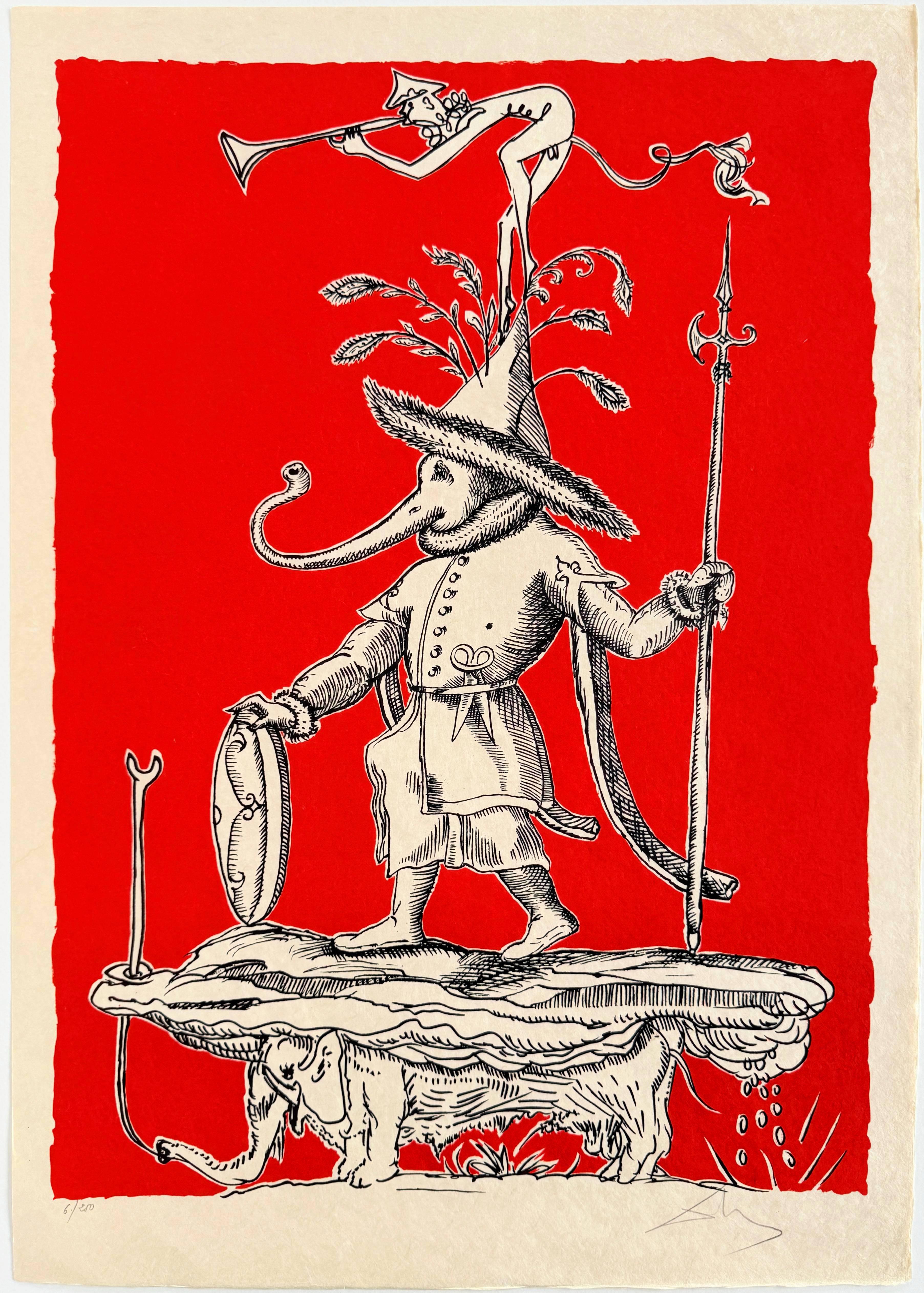 Les Songes Drôlatiques de Pantagruel, Planche IV - Print by Salvador Dalí