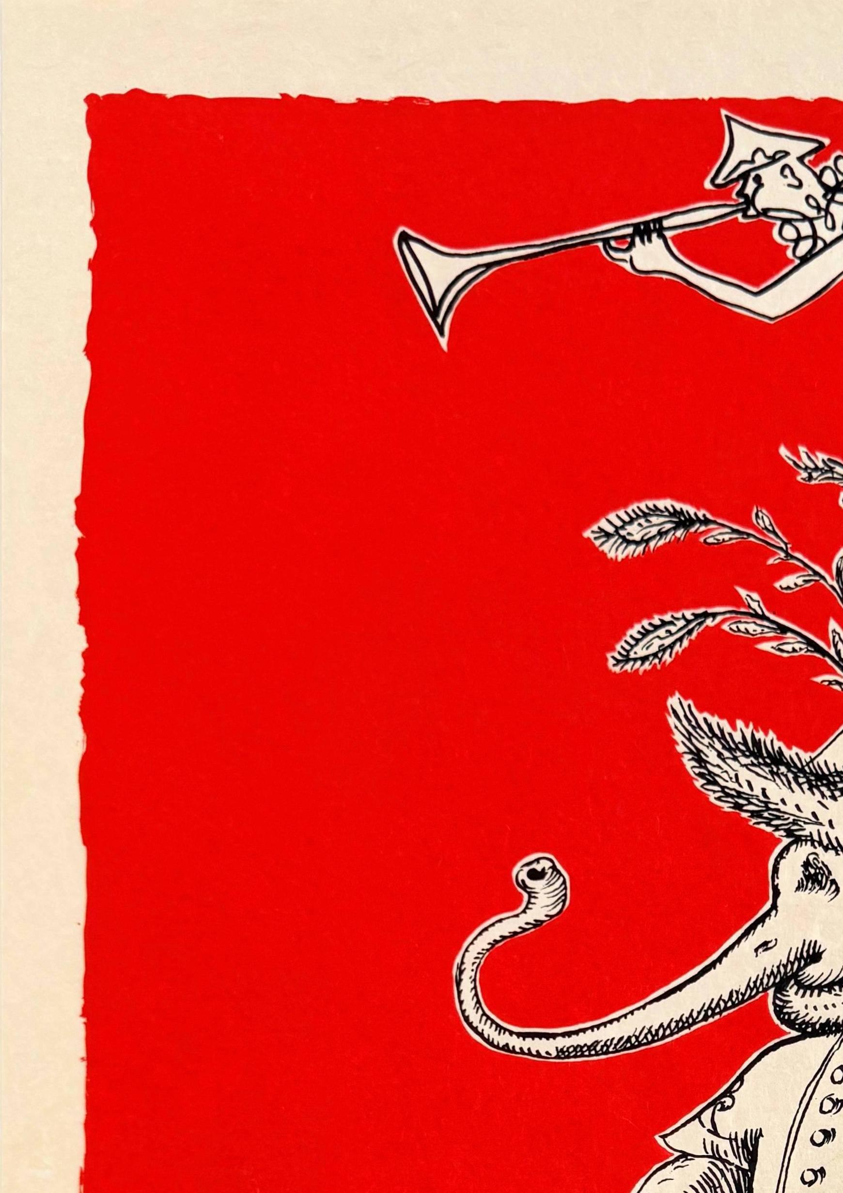Les Songes Drôlatiques de Pantagruel, Planche IV - Surrealist Print by Salvador Dalí