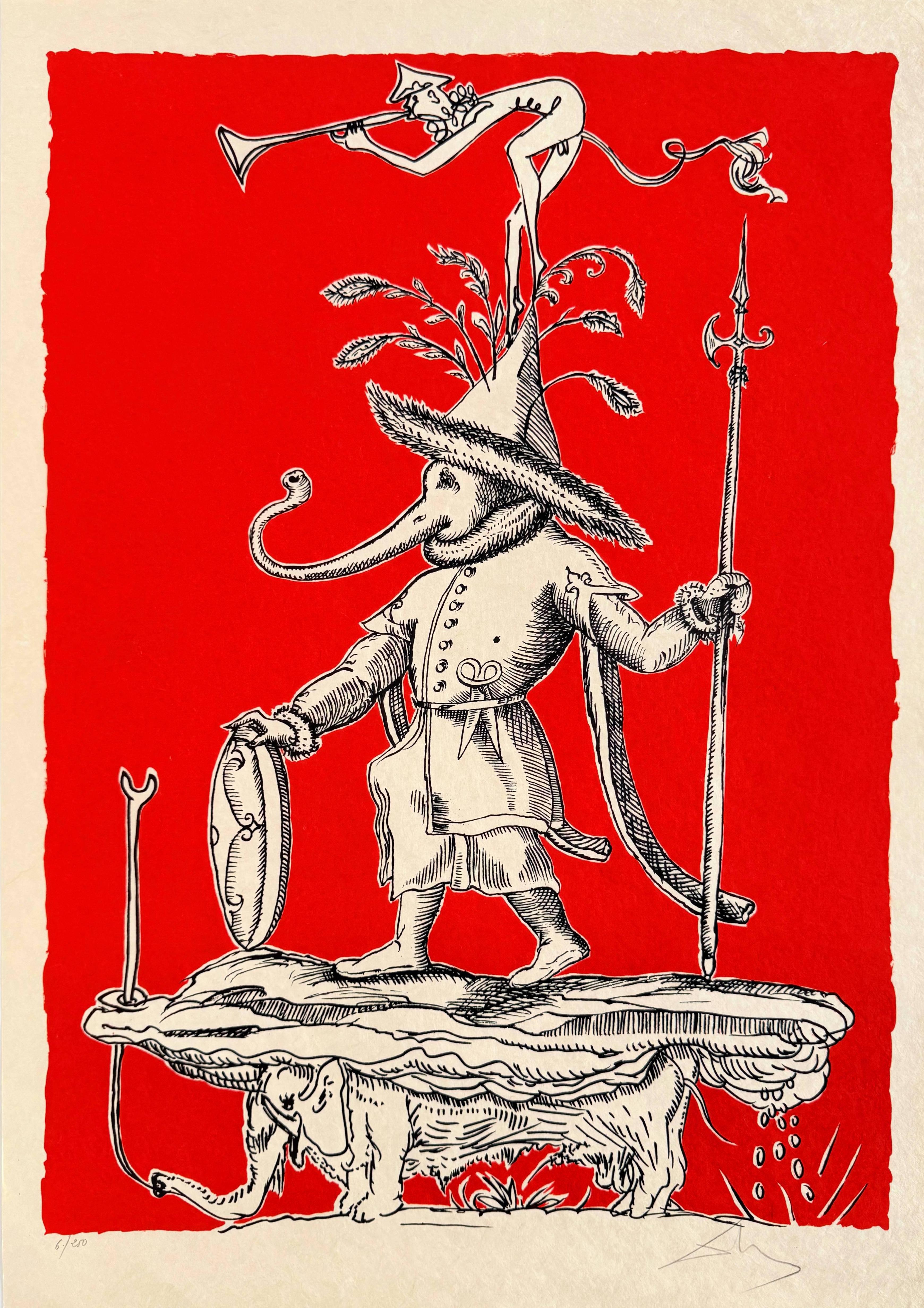 Salvador Dalí Print - Les Songes Drôlatiques de Pantagruel, Planche IV