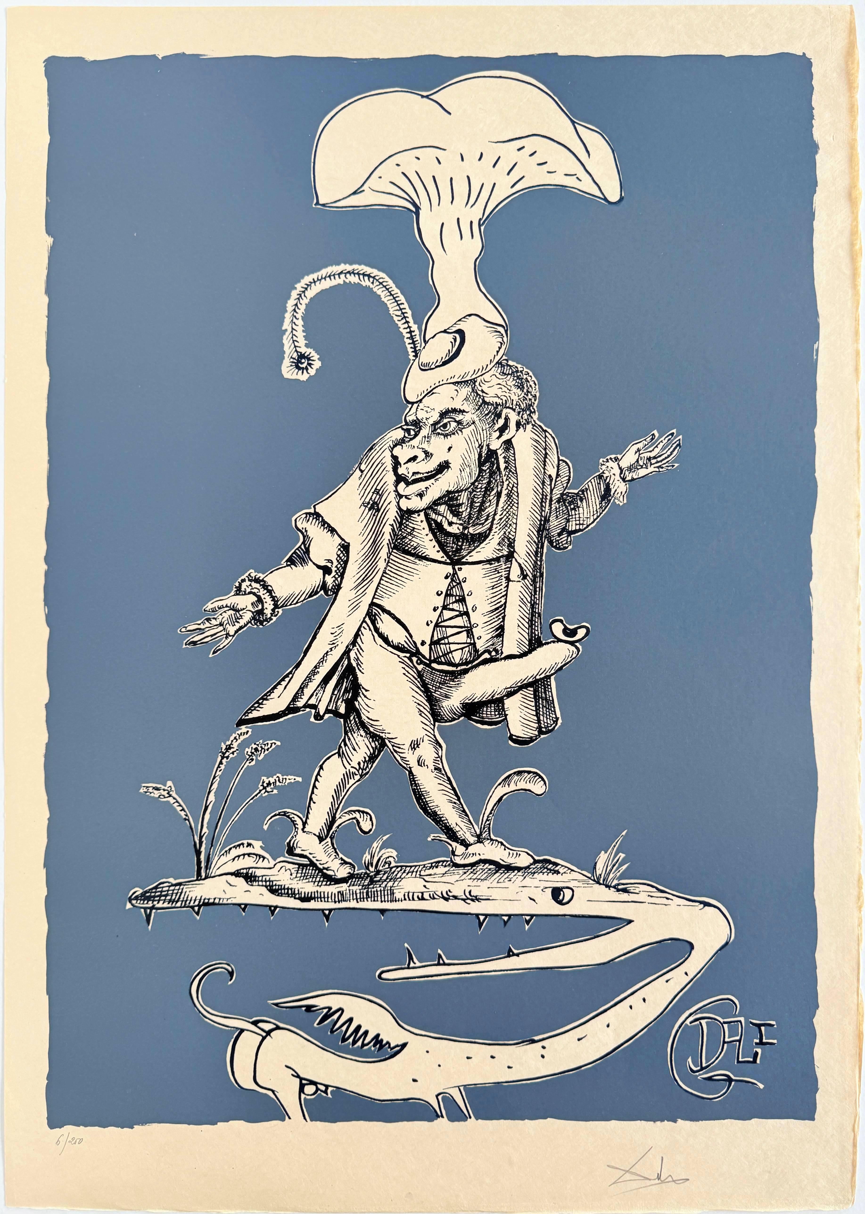 Les Songes Drôlatiques de Pantagruel, Planche IX - Print de Salvador Dalí