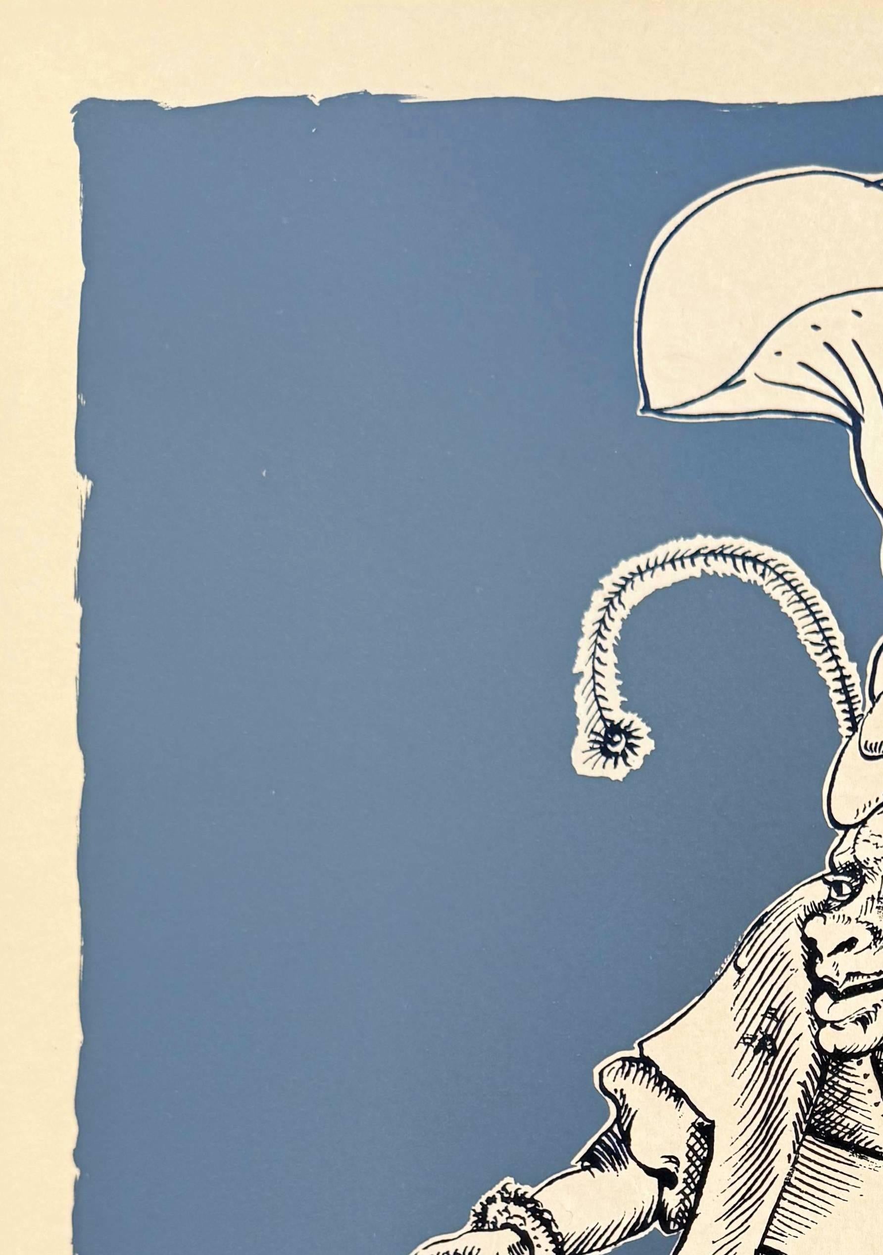 Les Songes Drôlatiques de Pantagruel, Planche IX - Surréalisme Print par Salvador Dalí