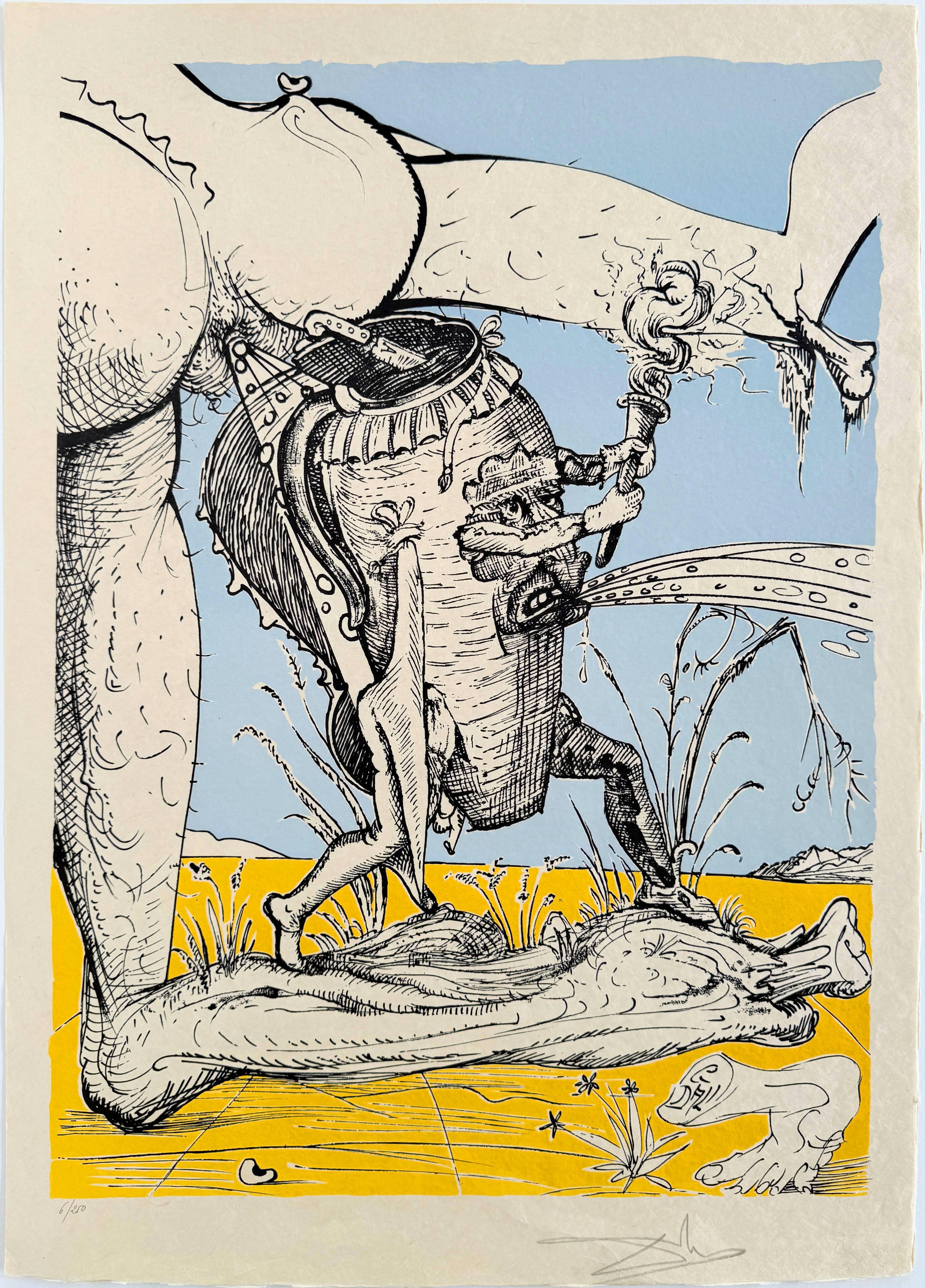 Les Songes Drôlatiques de Pantagruel, Planche V - Print de Salvador Dalí