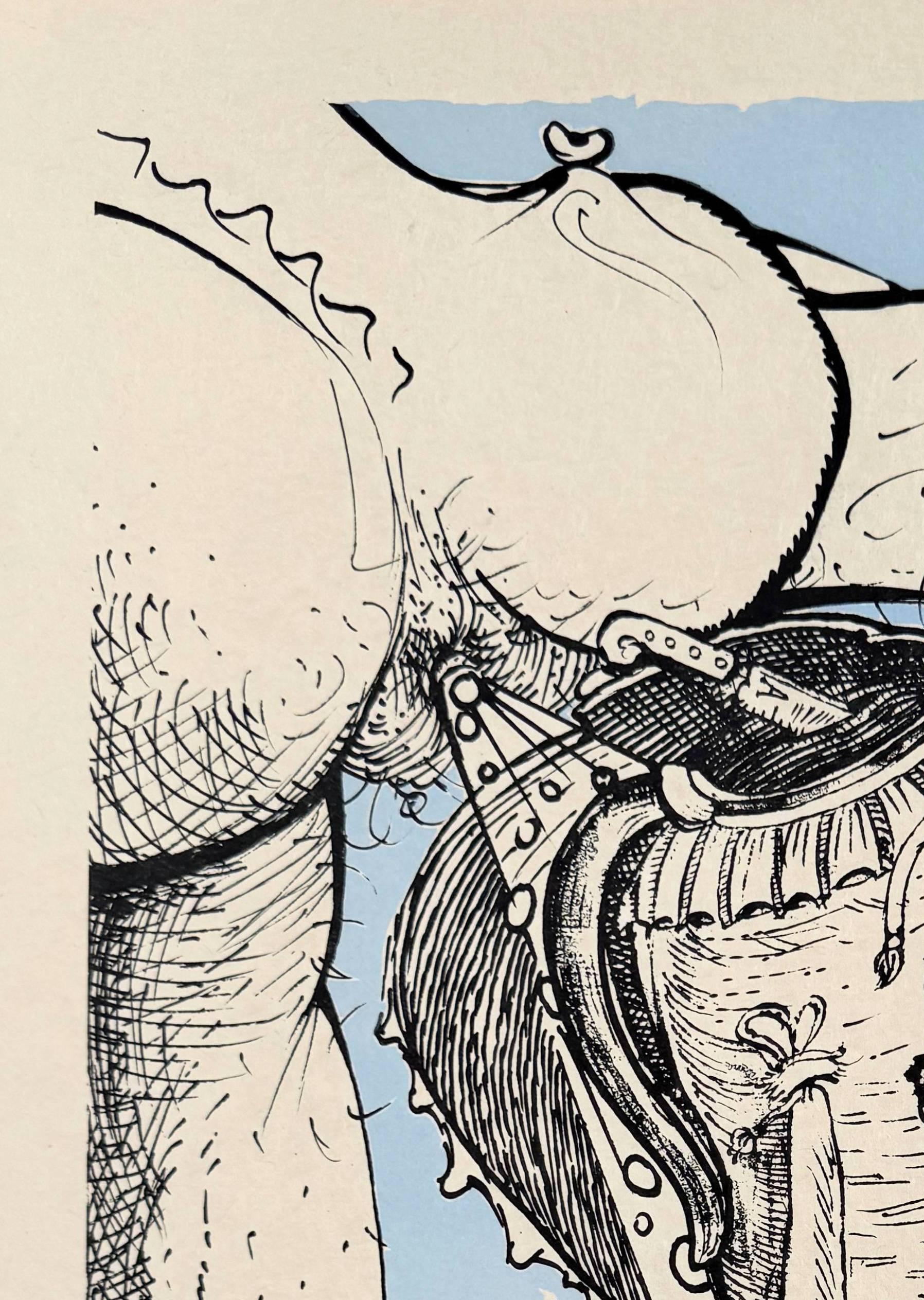 Les Songes Drôlatiques de Pantagruel, Planche V - Print Beige de Salvador Dalí