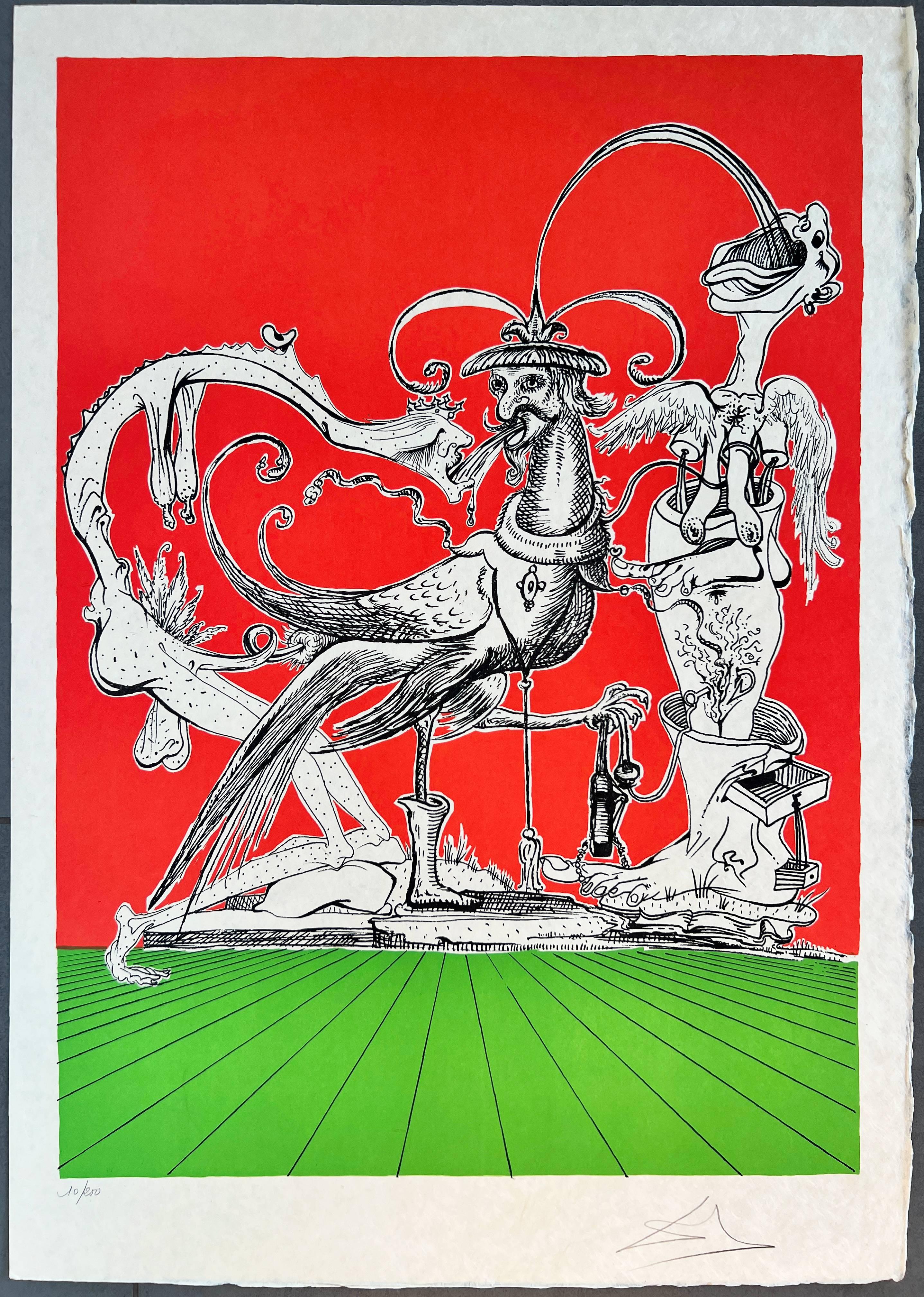 Die Drôlatique-Lieder von Pantagruel, Planche Vlll – Print von Salvador Dalí