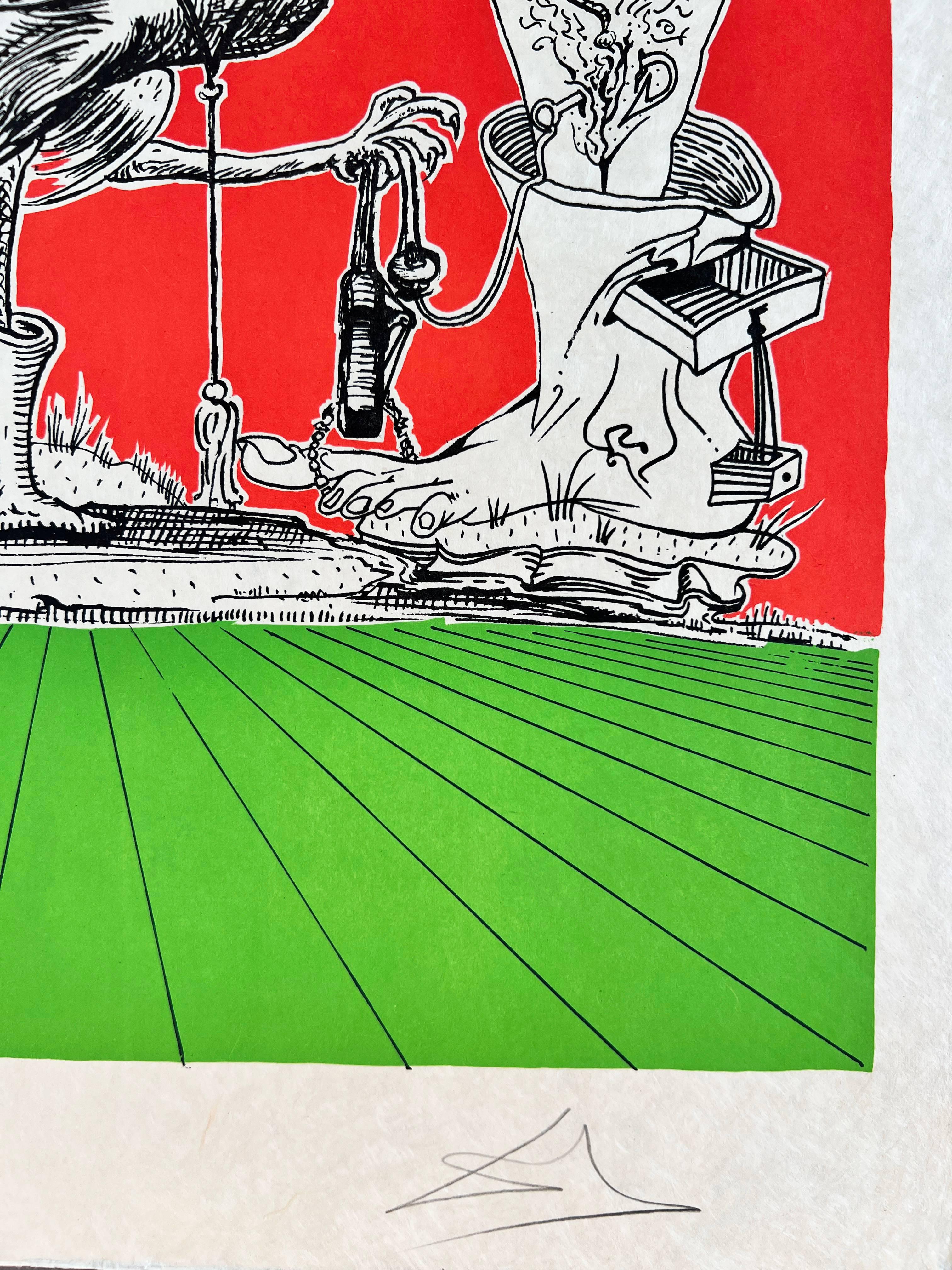 Salvador Dali (1904-1989) - Die Drôlatique-Gesänge von Pantagruel, Planche VIll

Lithographie von 1973.

Auflage 10/250 auf Japonpapier.

Abmessungen des Werks: 76 x 56 cm

Herausgeber: Carpentier.

Gedruckt von Atelier Grapholith.

Das Werk ist in