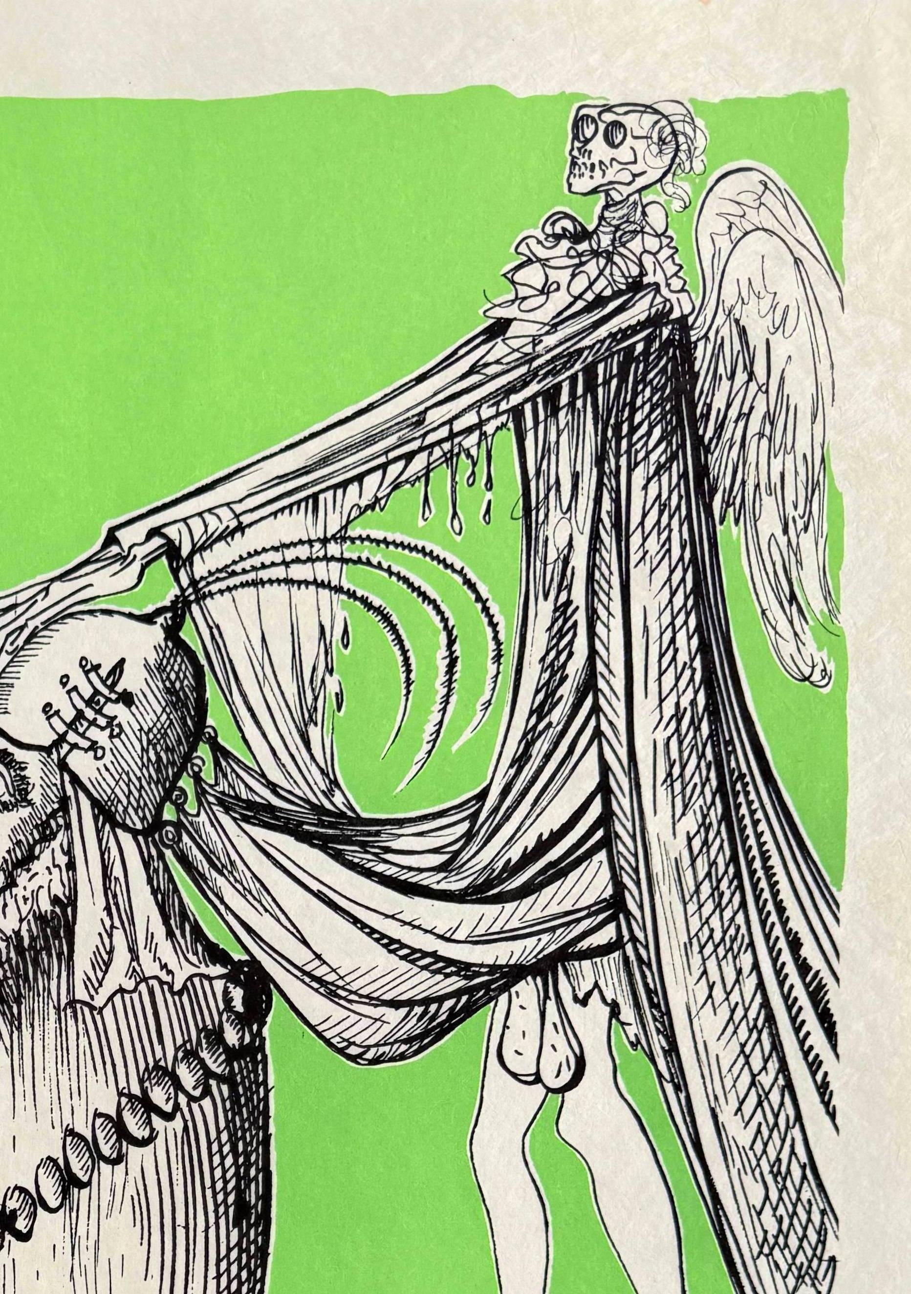 Salvador Dali (1904-1989) - Les Songes Drôlatiques de Pantagruel, Planche XI

Lithographie de 1973.

Edition 6/250 sur papier Japon.

Dimensions de l'œuvre : 76 x 56 cm

Éditeur : Carpentier.

Imprimé par l'Atelier Grapholith.

L'œuvre est en