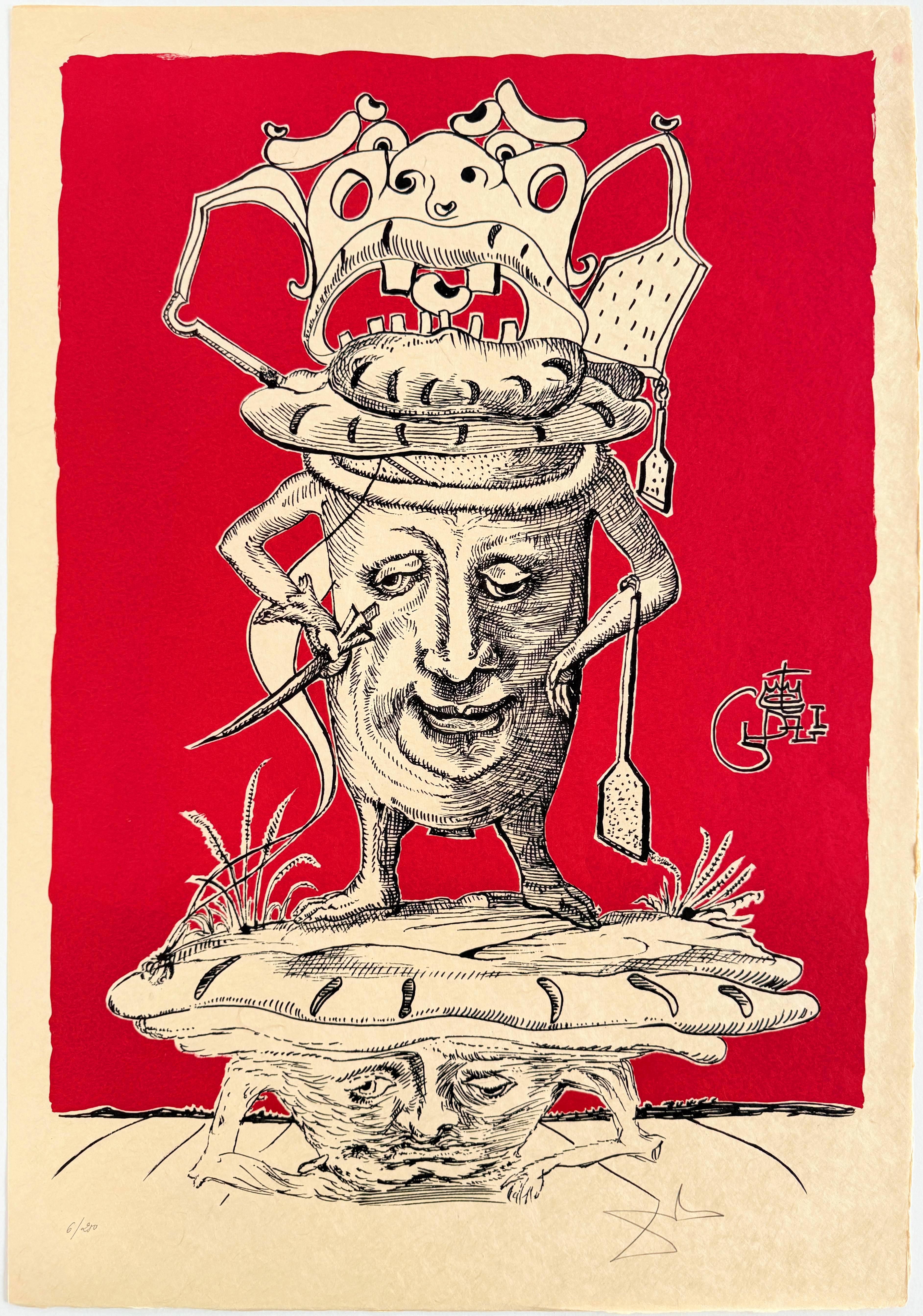 Le canzoni drastiche di Pantagruel, piano XII - Print di Salvador Dalí