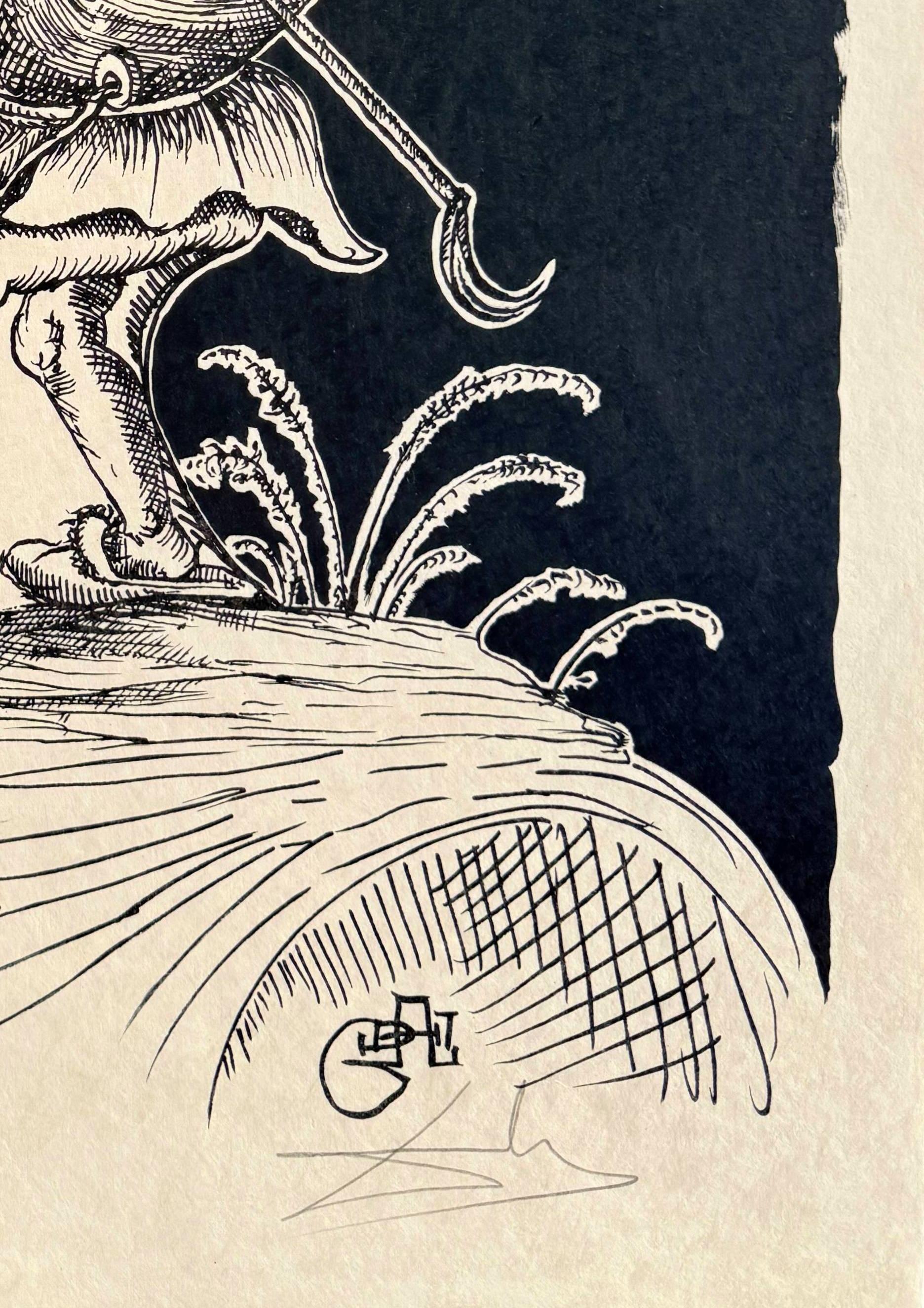 Les Songes Drôlatiques de Pantagruel, Planche XIX - Print de Salvador Dalí