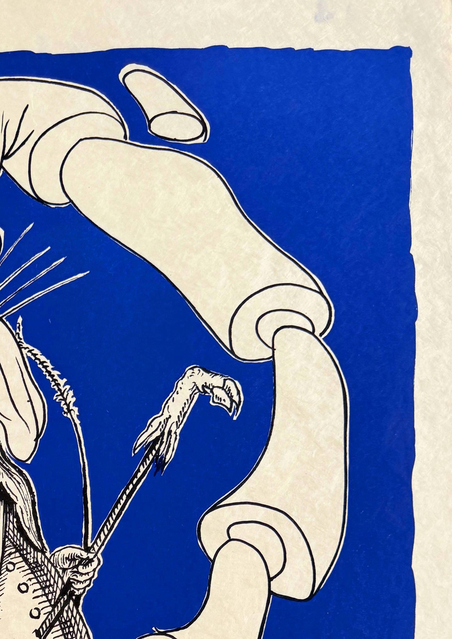 Les Songes Drôlatiques de Pantagruel, Planche XVI - Blanc Print par Salvador Dalí