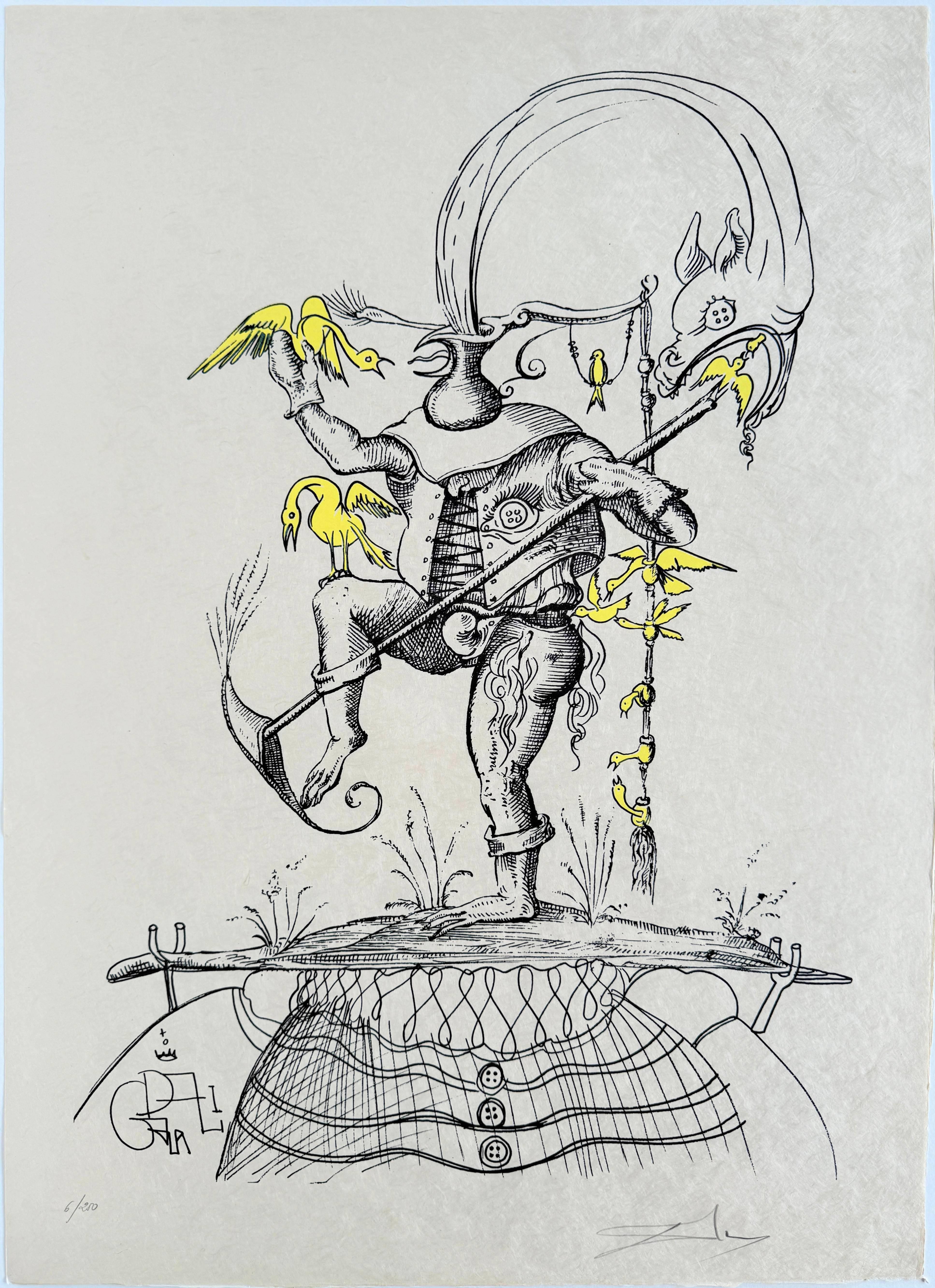 Les Songes Drôlatiques de Pantagruel, Planche XX - Print de Salvador Dalí