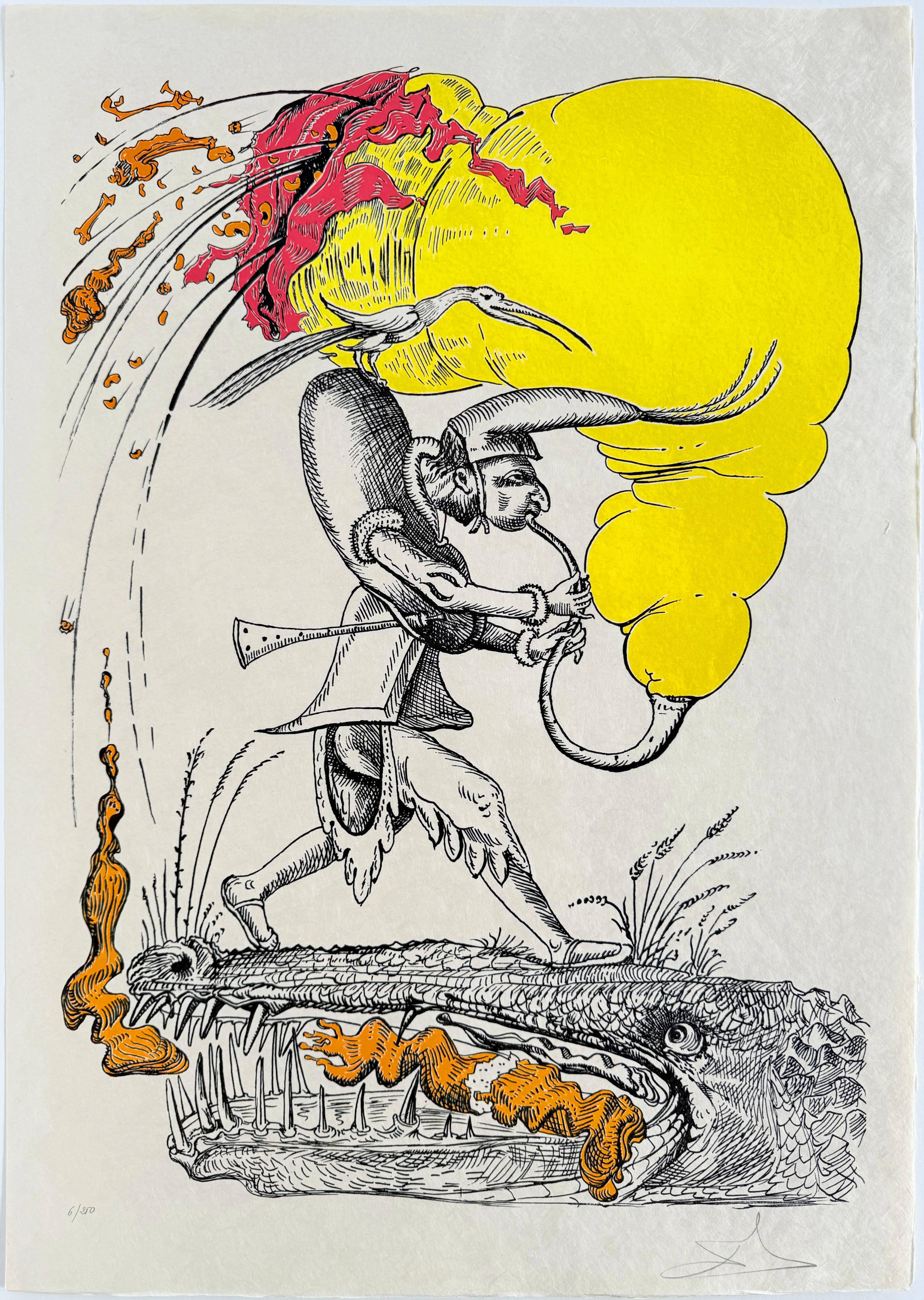 Les Songes Drôlatiques de Pantagruel, Planche XXII - Print de Salvador Dalí