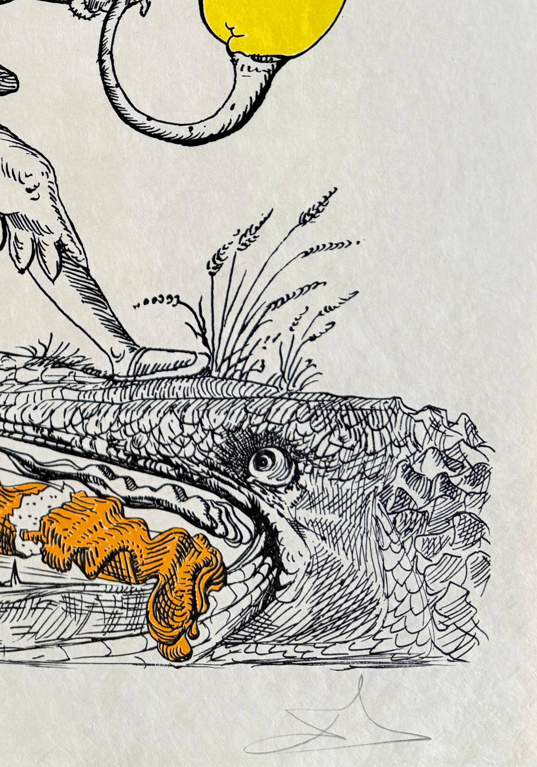 Les Songes Drôlatiques de Pantagruel, Planche XXII - Print Surrealista de Salvador Dalí