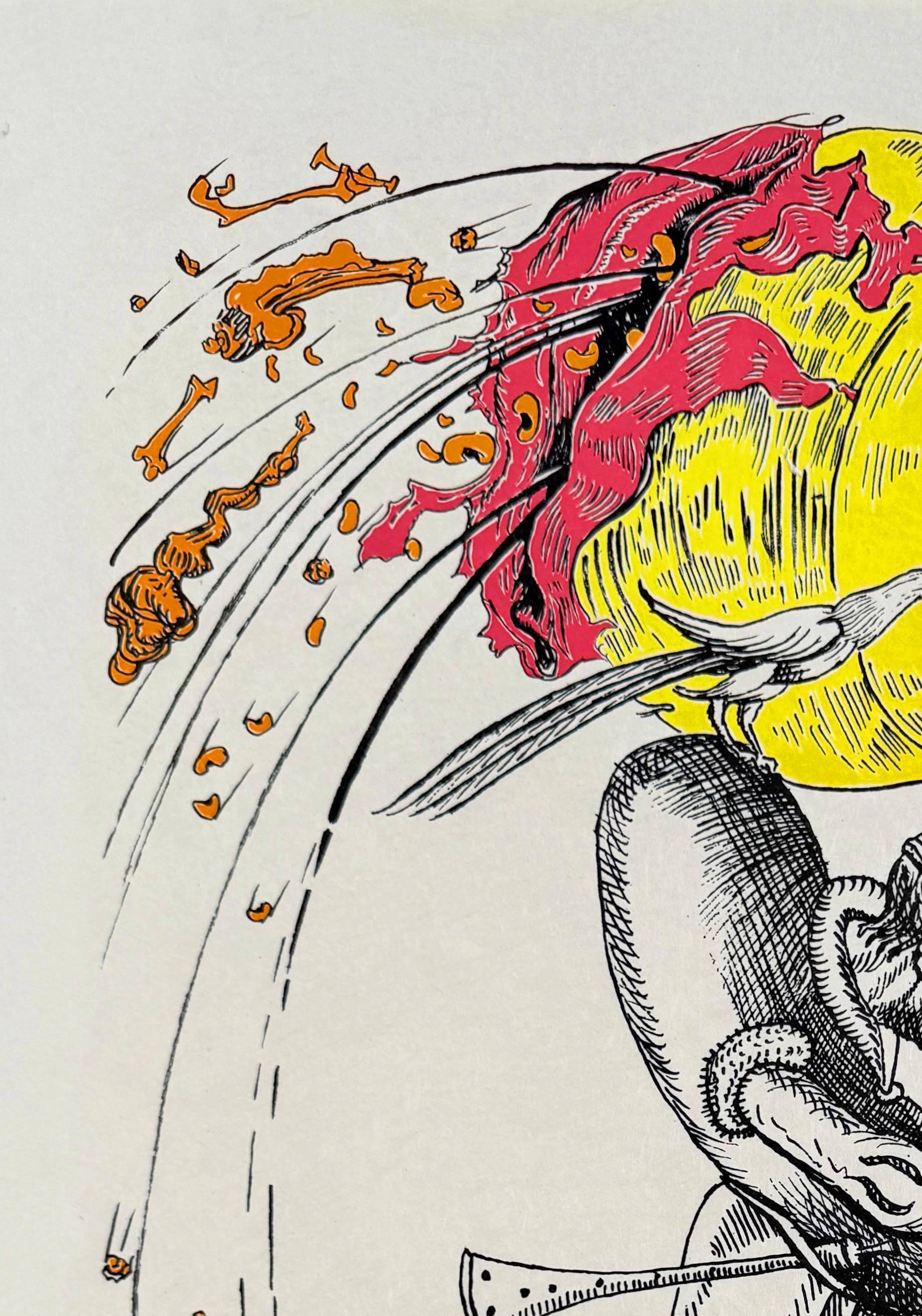 Les Songes Drôlatiques de Pantagruel, Planche XXII - Print Beige de Salvador Dalí