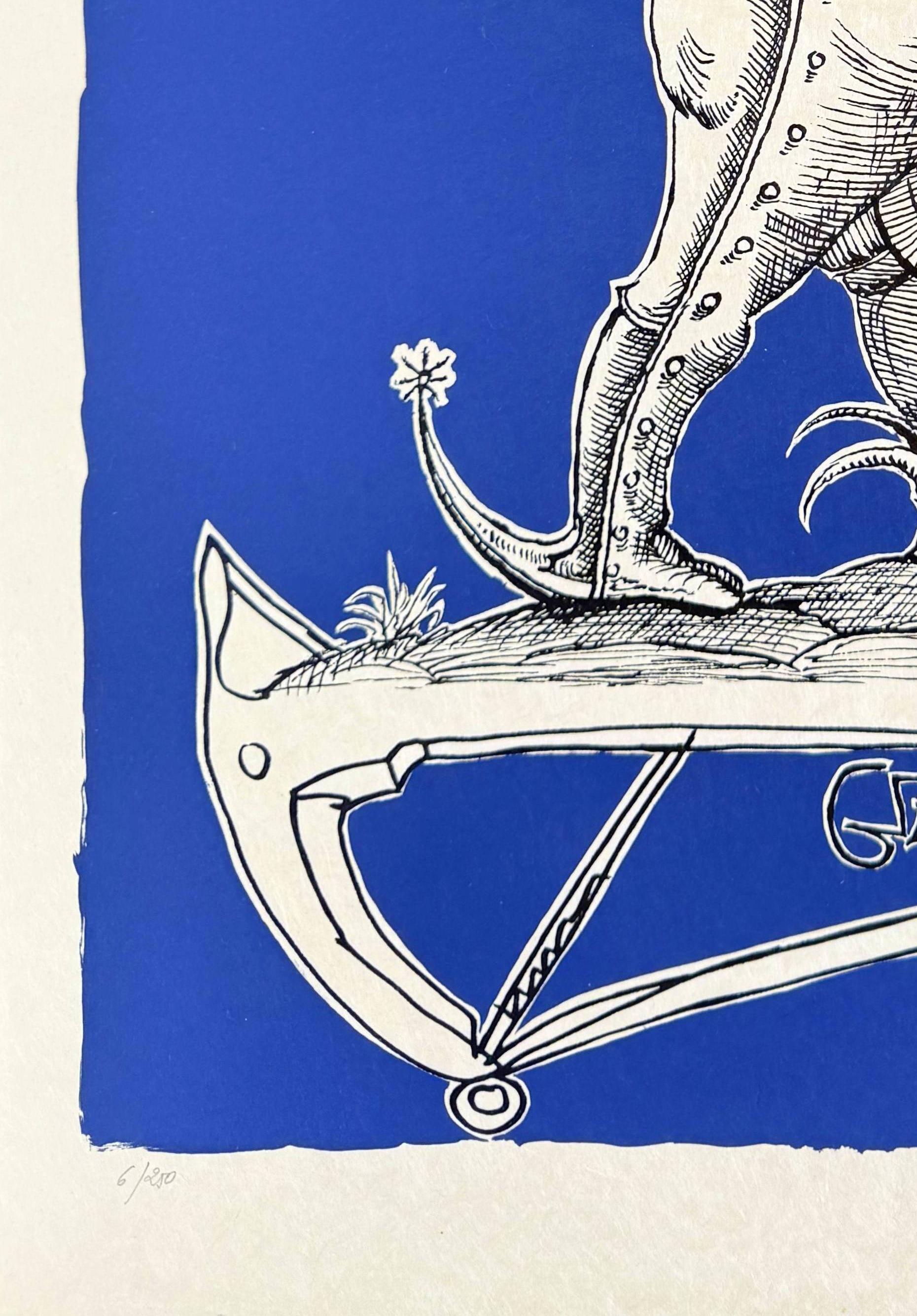 Salvador Dali (1904-1989) - Les Songes Drôlatiques de Pantagruel, Planche XXIII

Lithographie de 1973.

Edition 6/250 sur papier Japon.

Dimensions de l'œuvre : 76 x 56 cm

Éditeur : Carpentier.

Imprimé par l'Atelier Grapholith.

L'œuvre est en