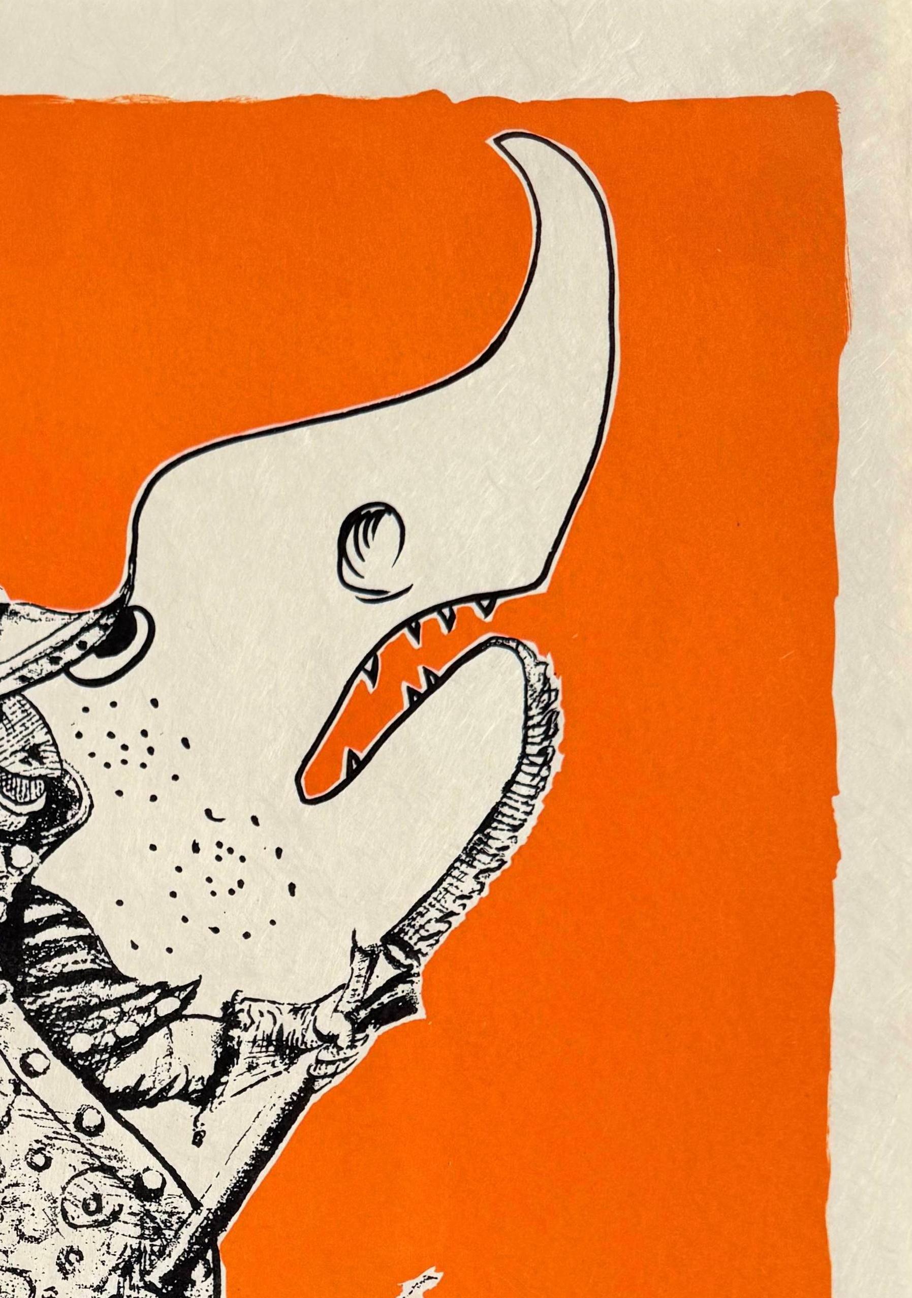 Les Songes Drôlatiques de Pantagruel, Planche XXIV - Orange Print par Salvador Dalí