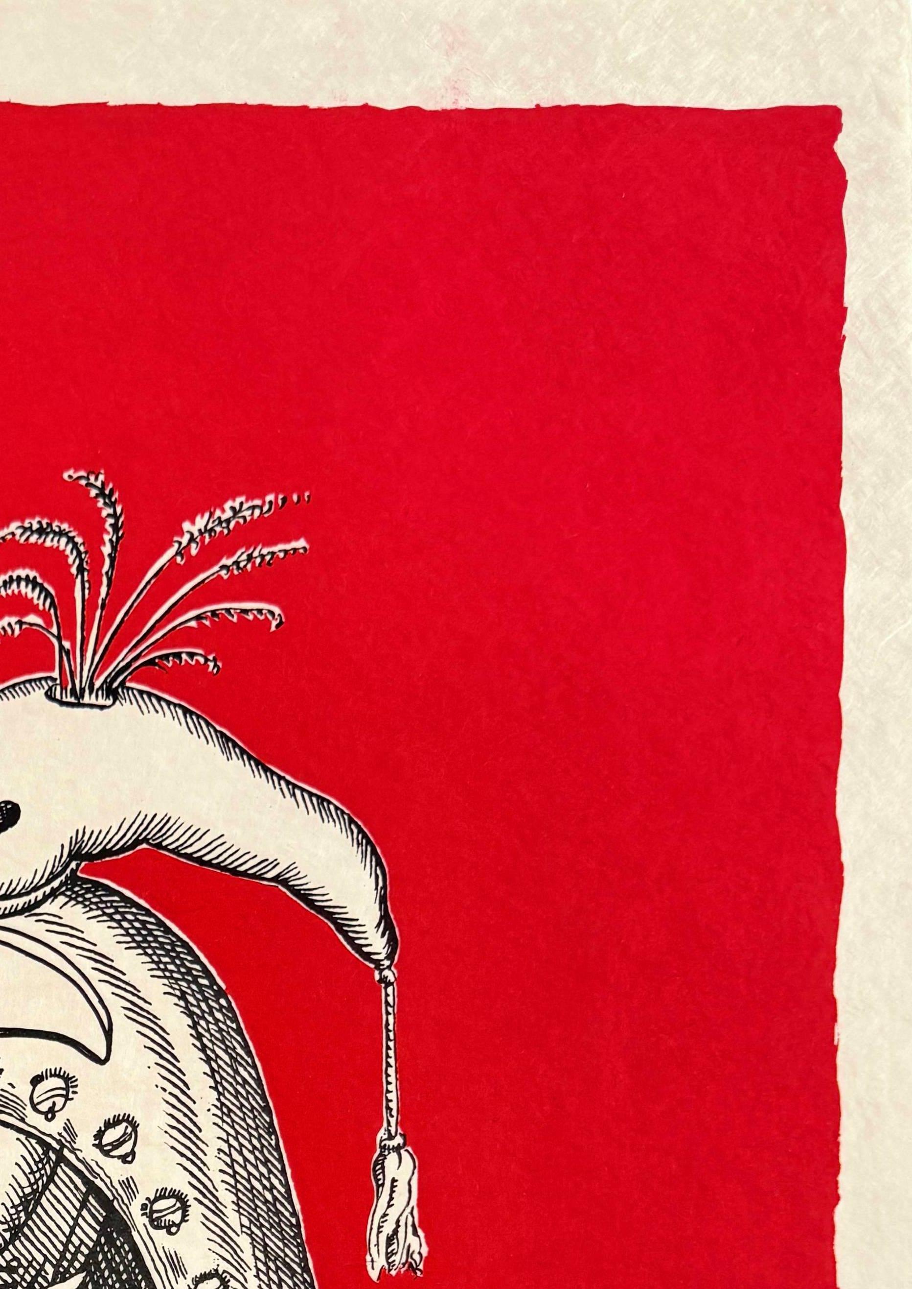 I canti drastici di Pantagruel, piano XXV - Print Rosso di Salvador Dalí