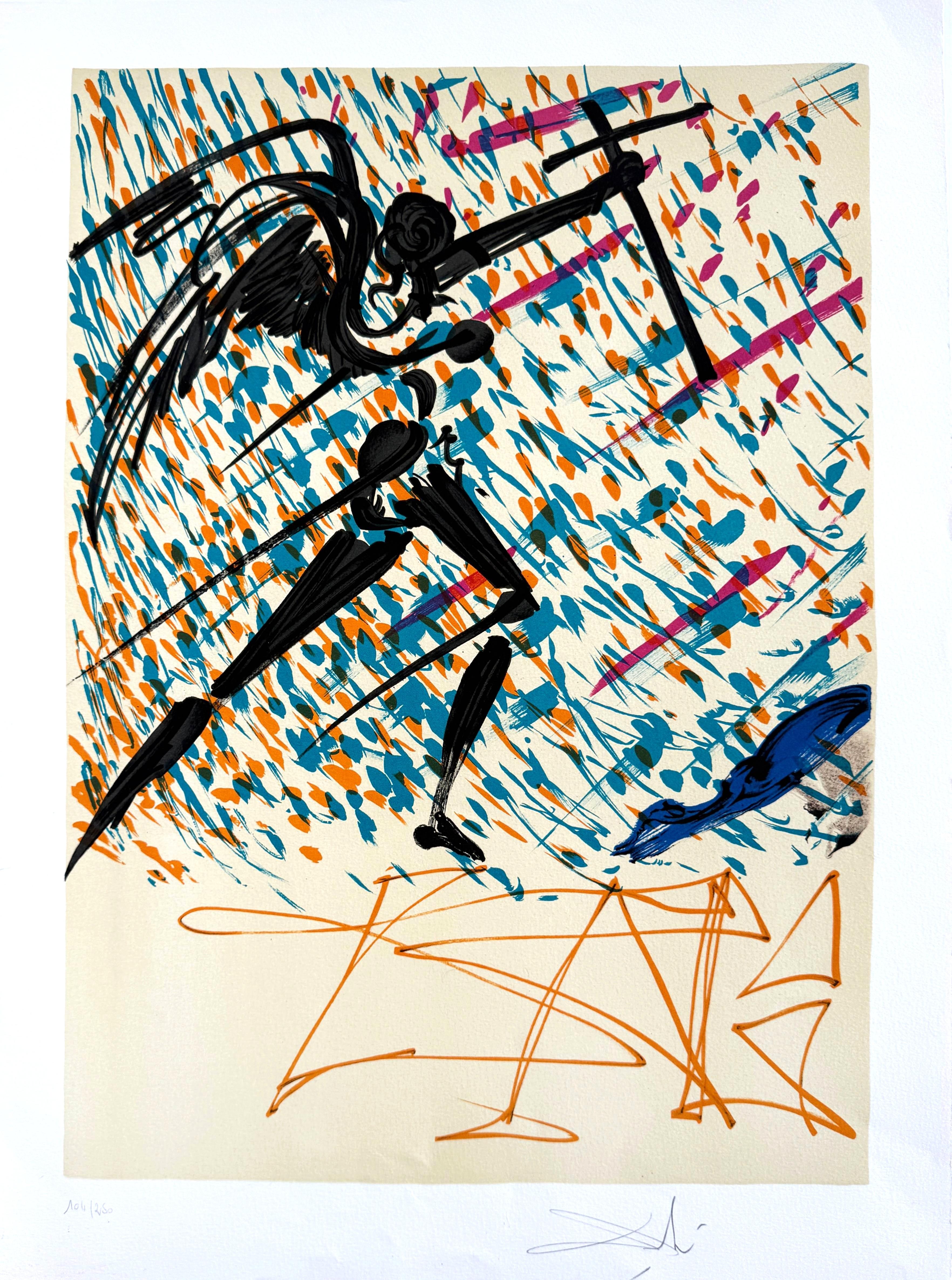 Salvador Dalí Print - Mystical Exaltation, Original Lithograph, Modern, 1973, Signed