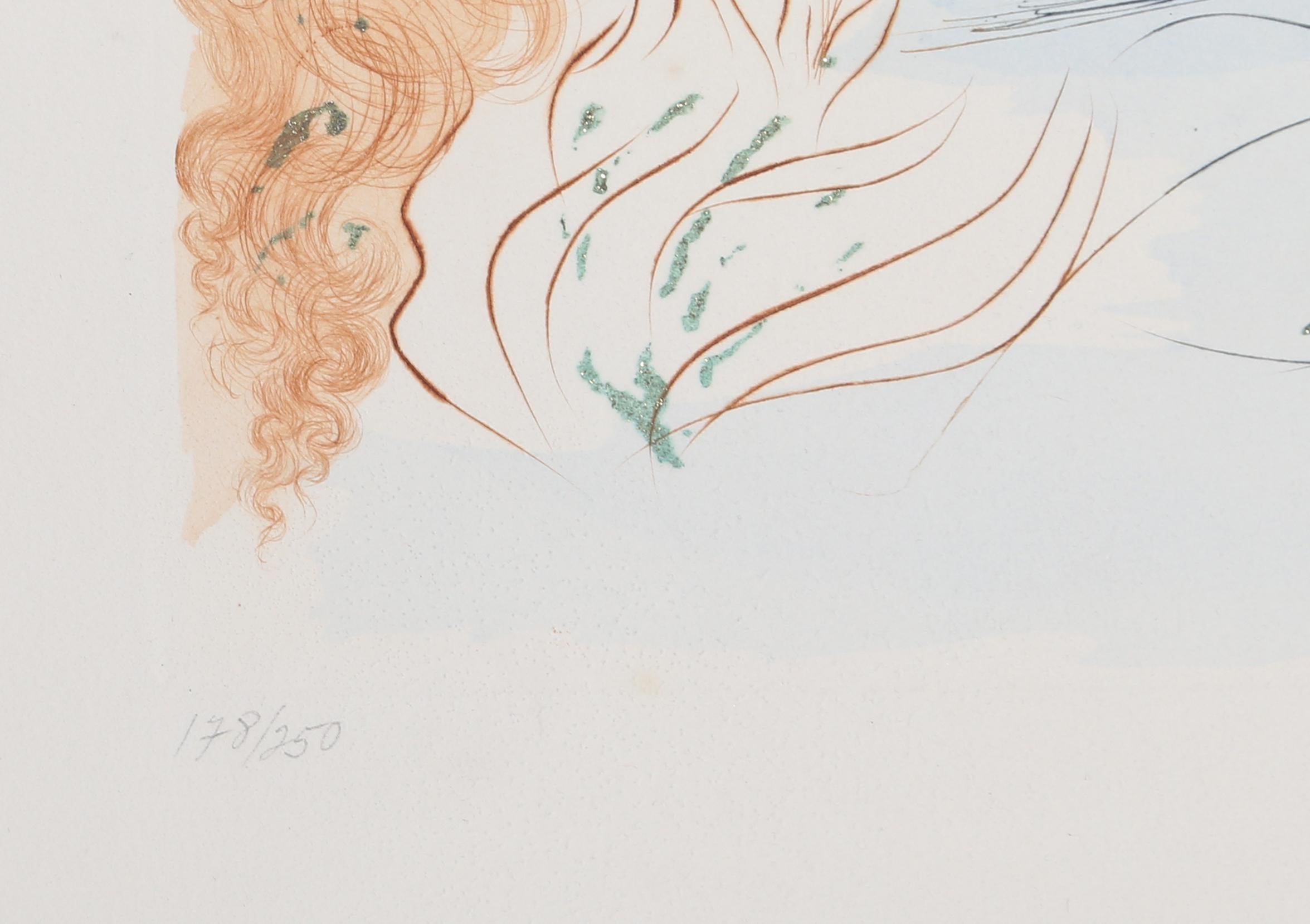 Let him kiss me... aus dem Song of Songs of King Solomon, Radierung von Salvador Dali (Surrealismus), Print, von Salvador Dalí