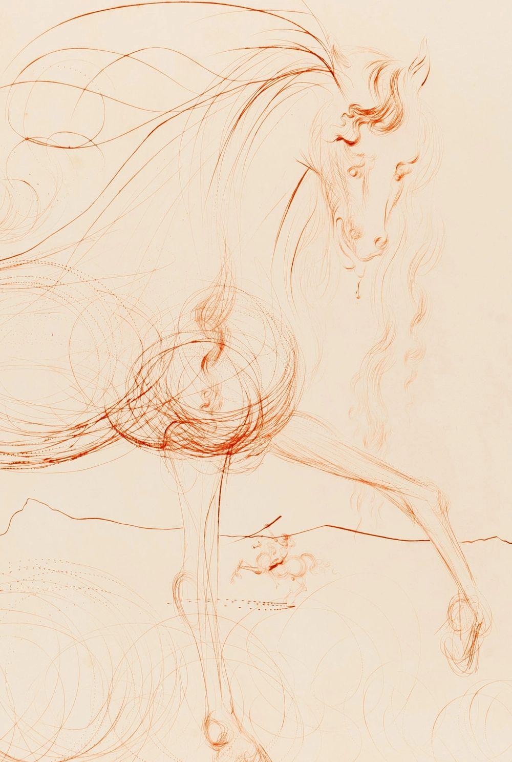 L'Etalon Blanc (Hommage au cheval) - Art Moderno di Salvador Dalí