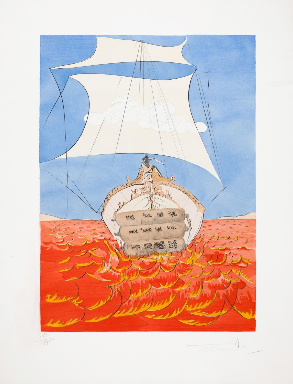 Figurative Print Salvador Dalí - Levi (Trois tribus d'Israël), 1973