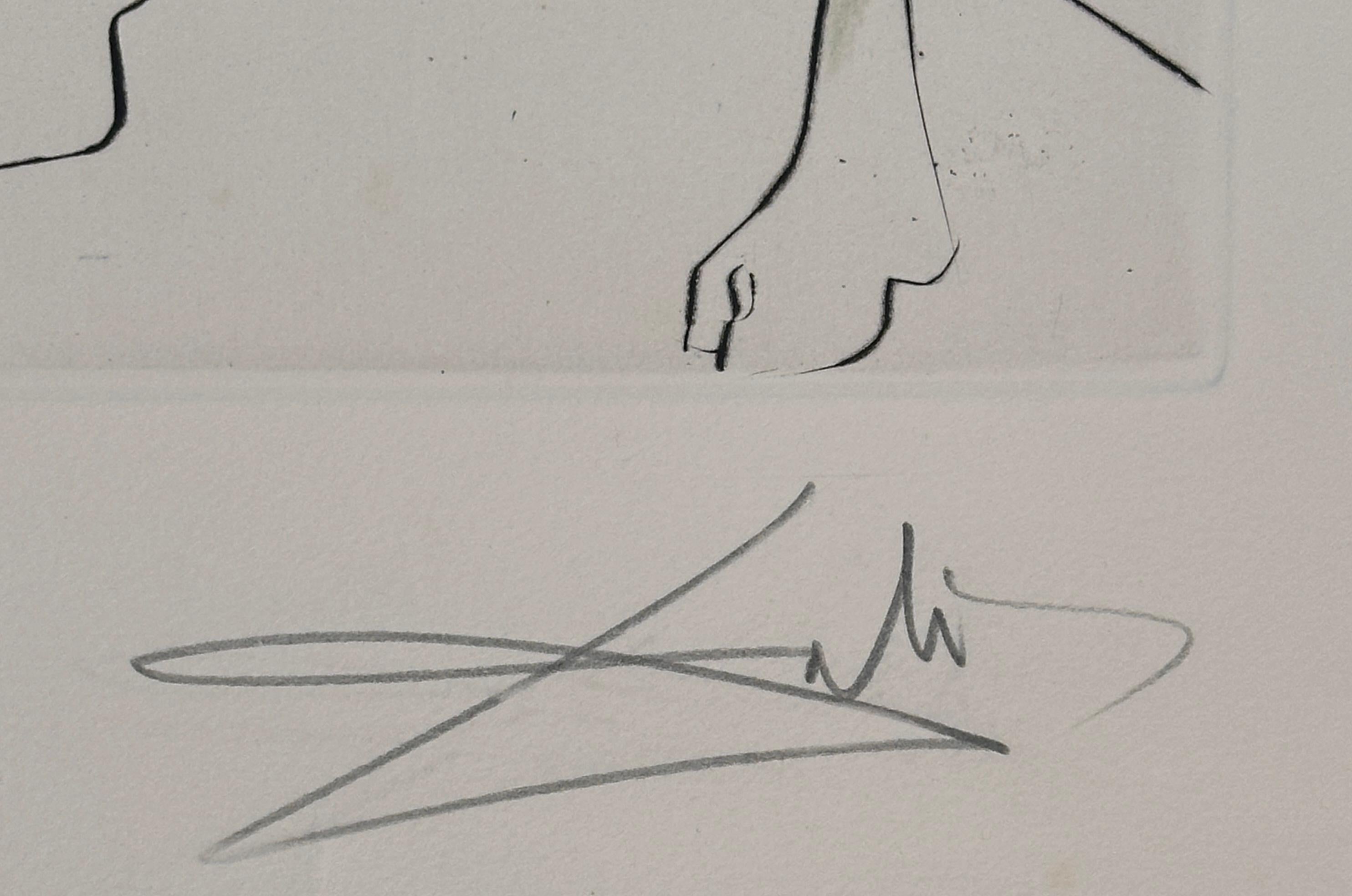 Licone und Gangaride (Surrealismus), Print, von Salvador Dalí