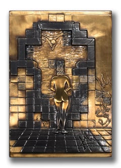 "Lincoln In Dalivision" [Bronze] Bas Relief Sculpture w/ Case by Salvador Dalí