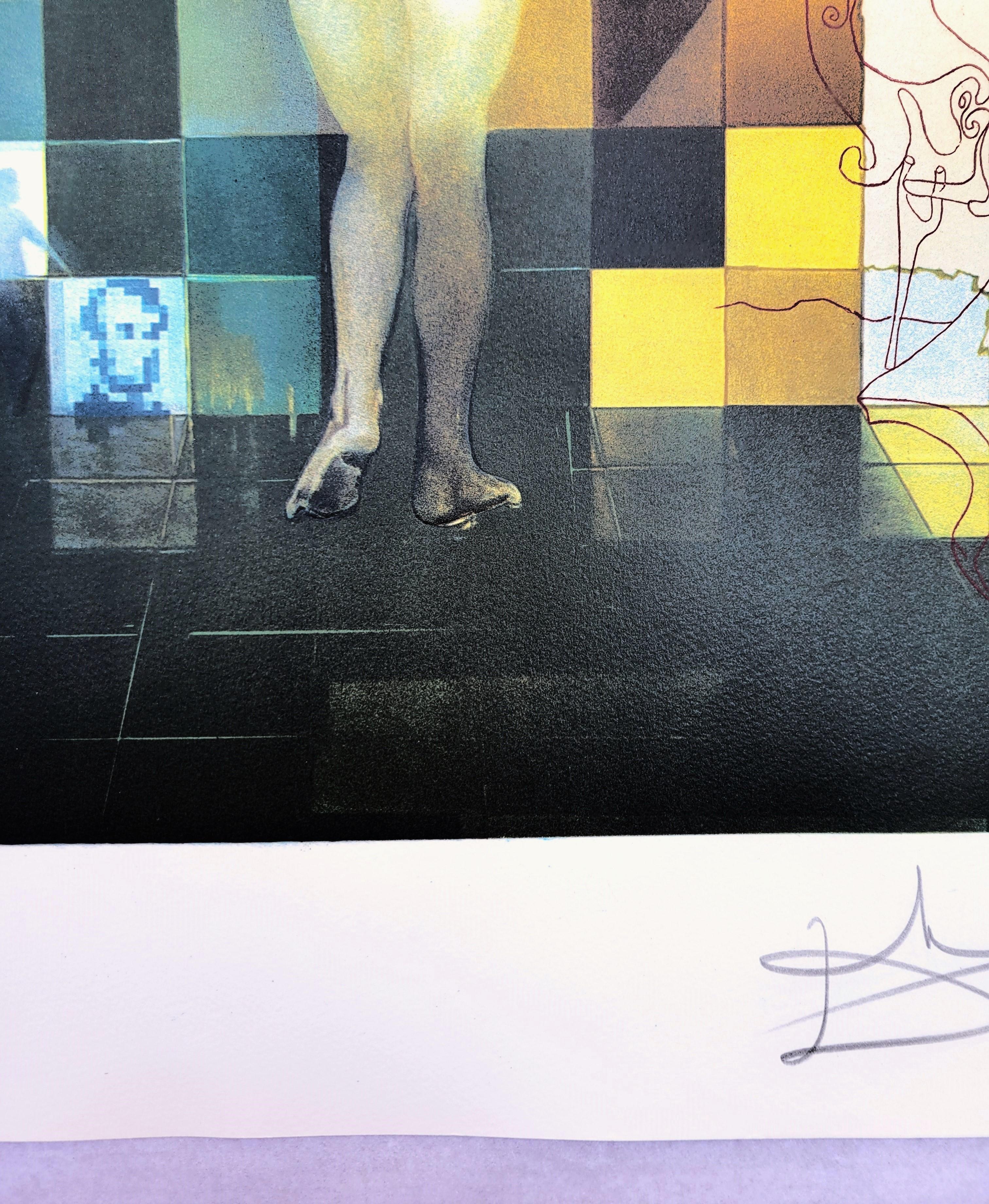 Lincoln in Dalívision /// Salvador Dalí Abraham Lincoln Surrealismus Lithographie im Angebot 10