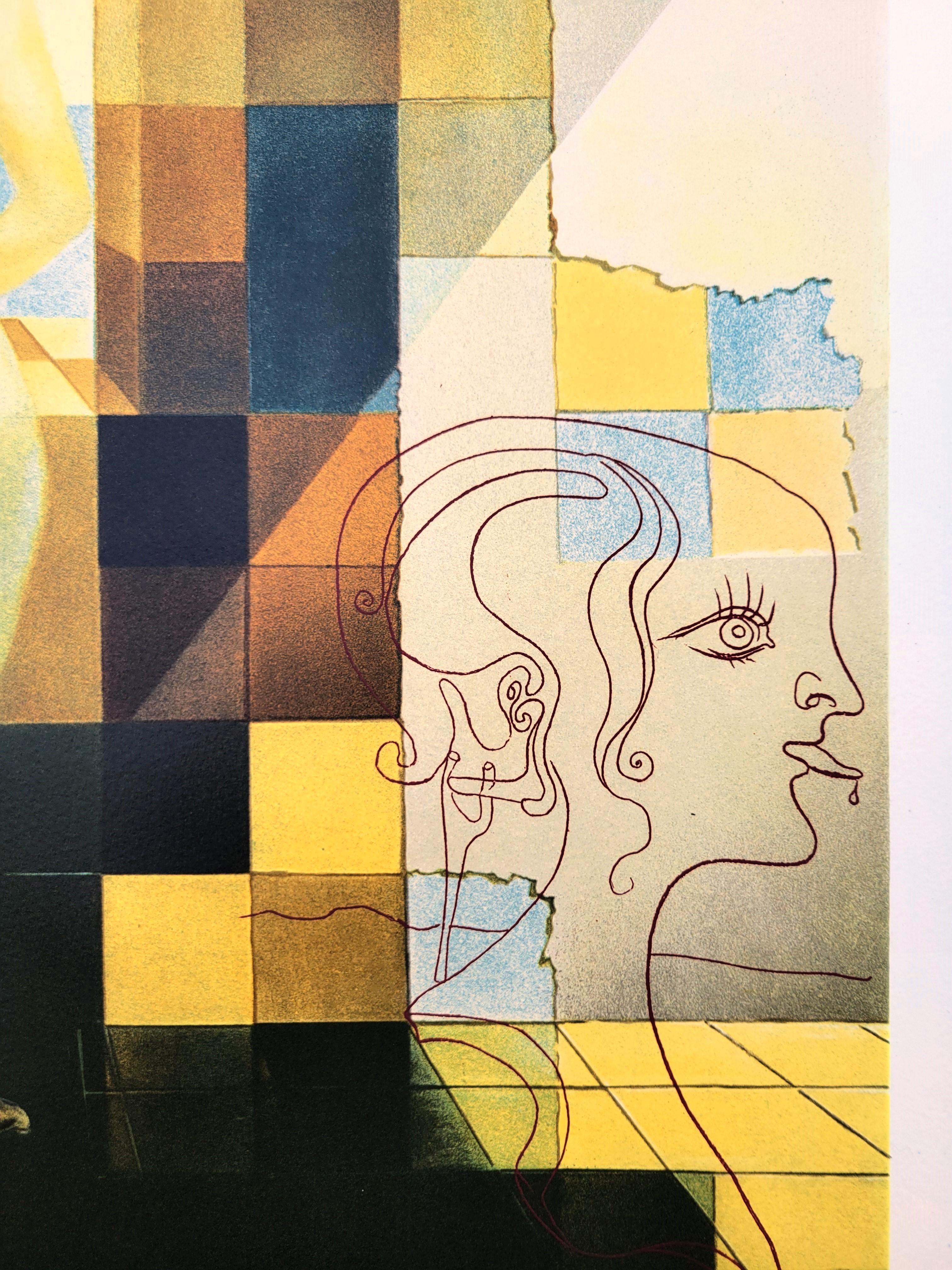 Lincoln in Dalívision /// Salvador Dalí Abraham Lincoln Surrealismus Lithographie im Angebot 13