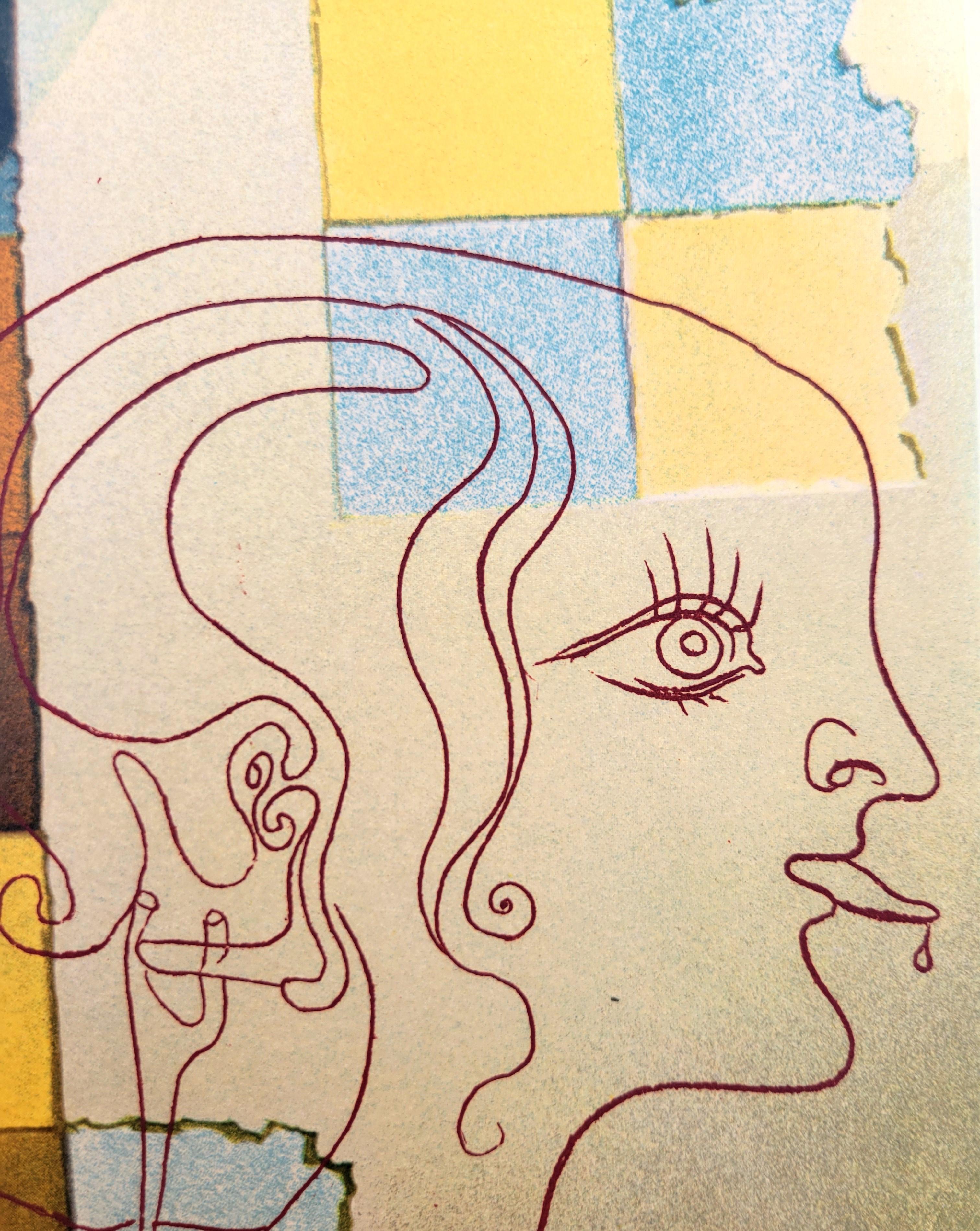 Lincoln in Dalívision /// Salvador Dalí Abraham Lincoln Surrealismus Lithographie im Angebot 14