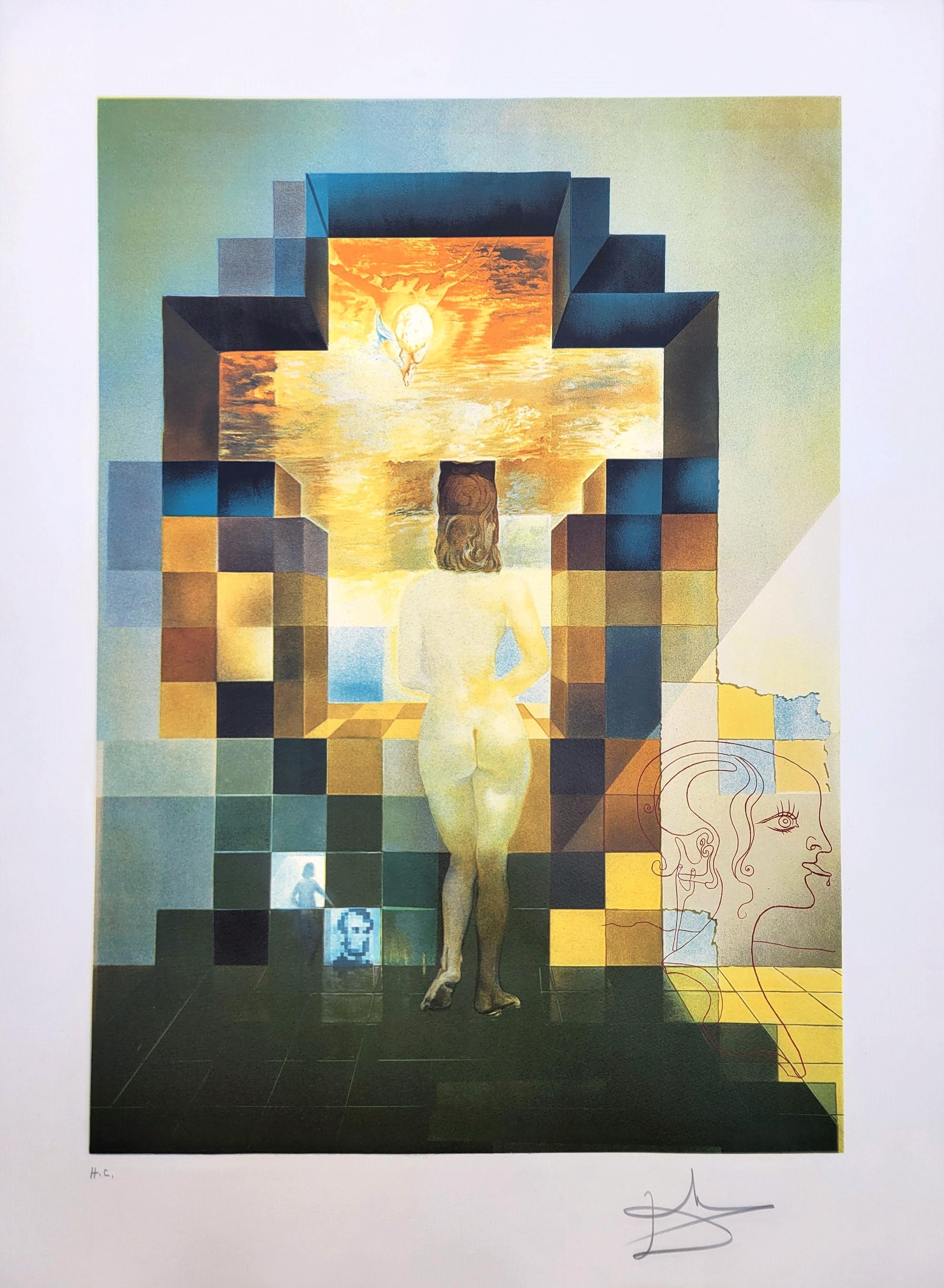 Lincoln in Dalívision /// Salvador Dalí Abraham Lincoln Surrealismus Lithographie im Angebot 2