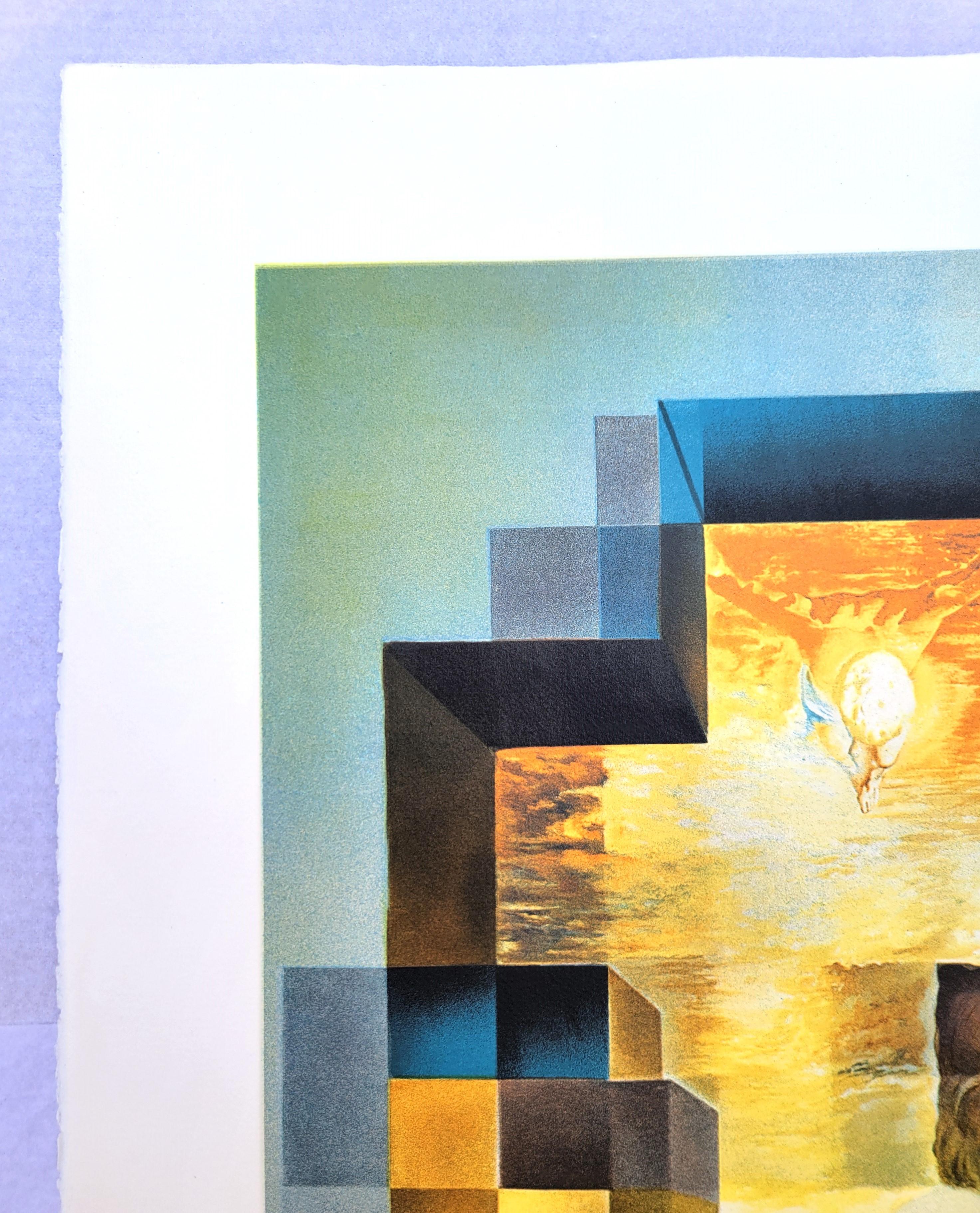 Lincoln in Dalívision /// Salvador Dalí Abraham Lincoln Surrealismus Lithographie im Angebot 5