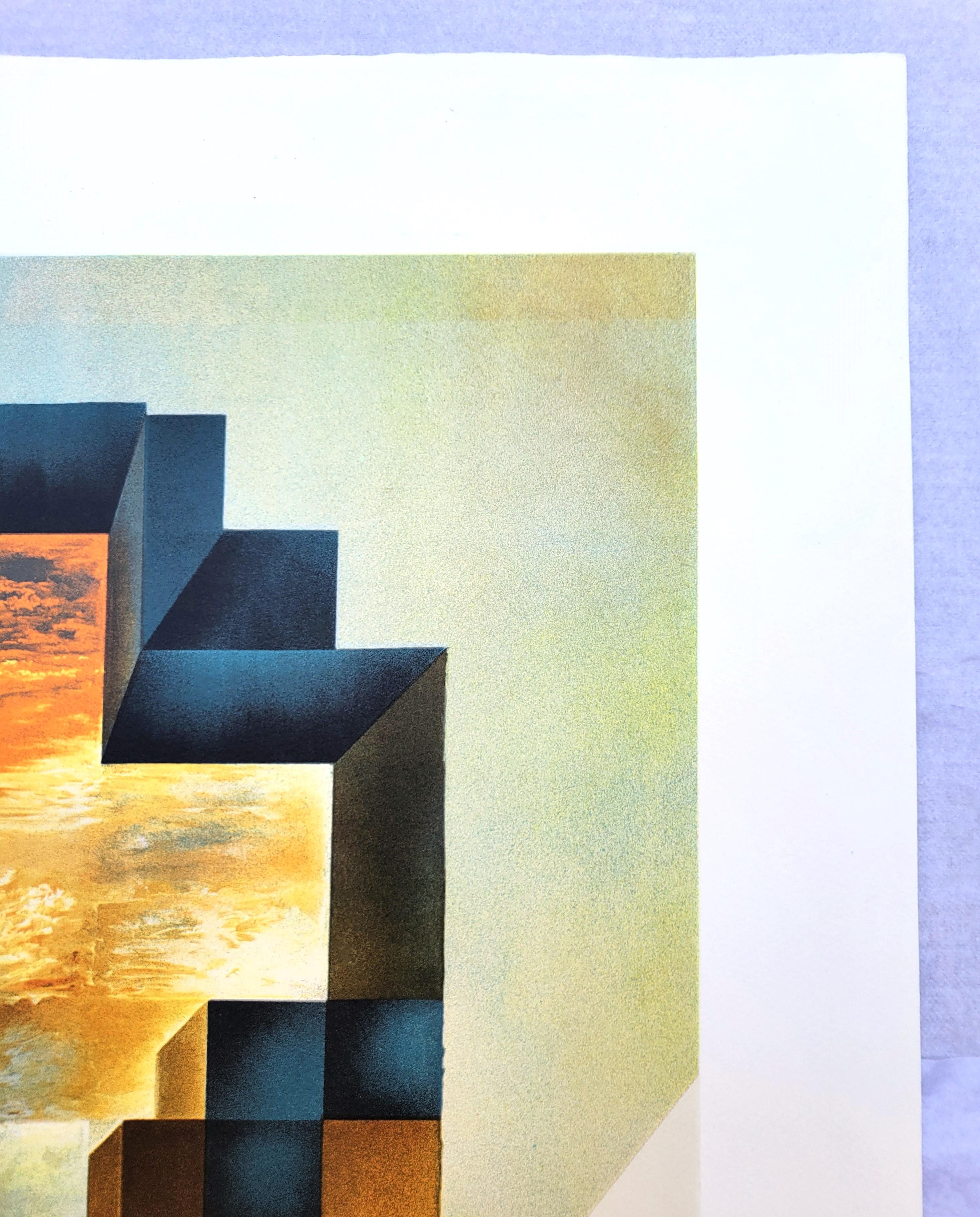 Lincoln in Dalívision /// Salvador Dalí Abraham Lincoln Surrealismus Lithographie im Angebot 6