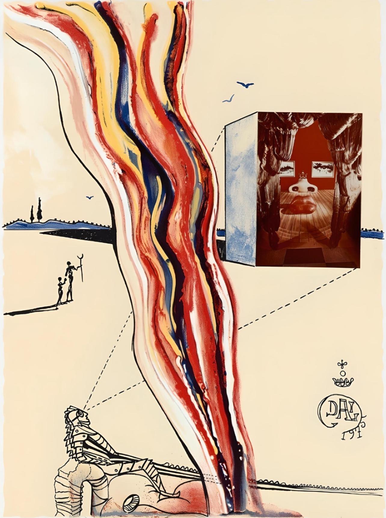 Flüssiges und gasförmiges Fernsehen (Michler/Löpsinger 824; Feld 75-11C), S. Dali – Print von Salvador Dalí